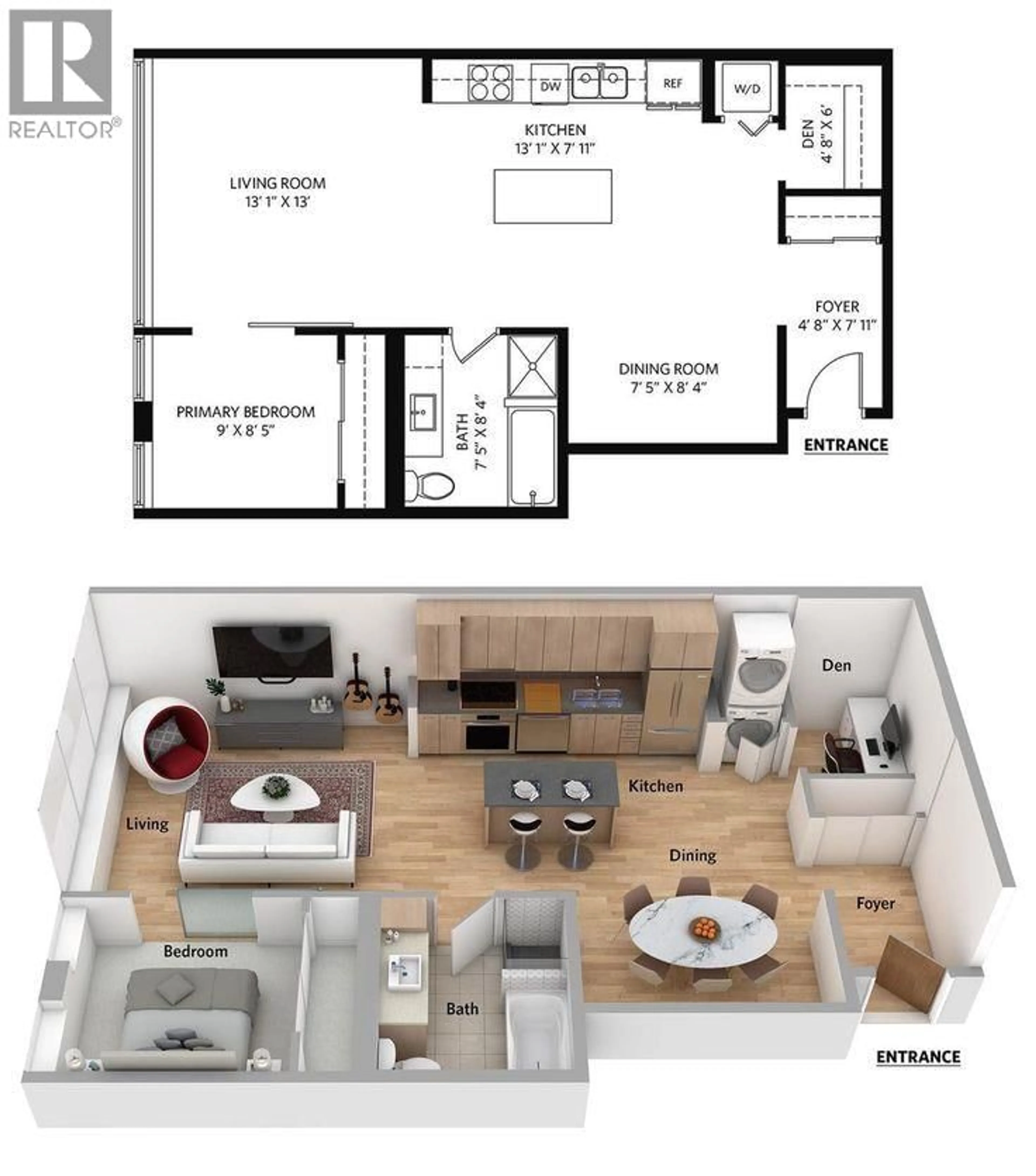 Floor plan for 915 - 1333 GEORGIA STREET, Vancouver British Columbia V6E4V3
