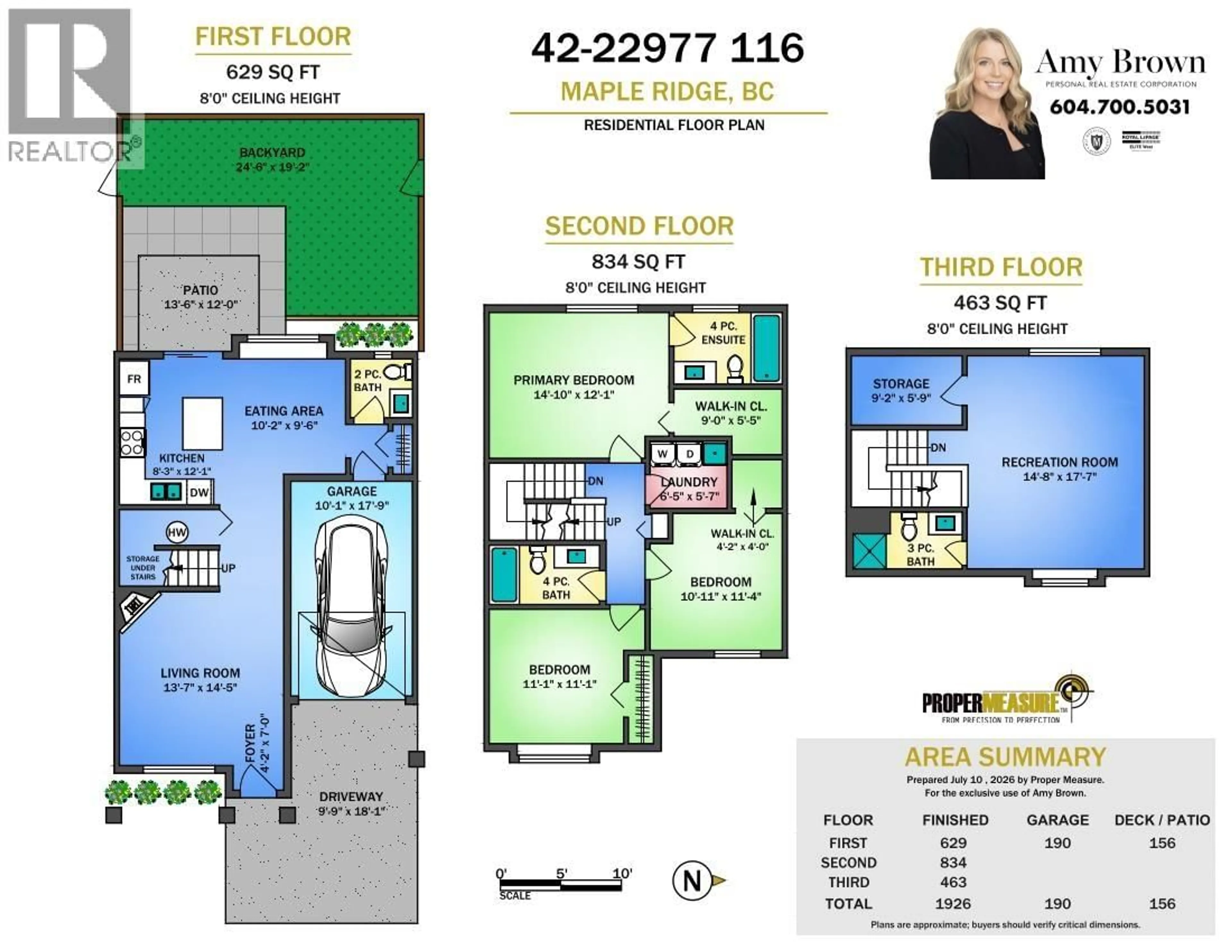 Floor plan for 42 - 22977 116 AVENUE, Maple Ridge British Columbia V2X9A8