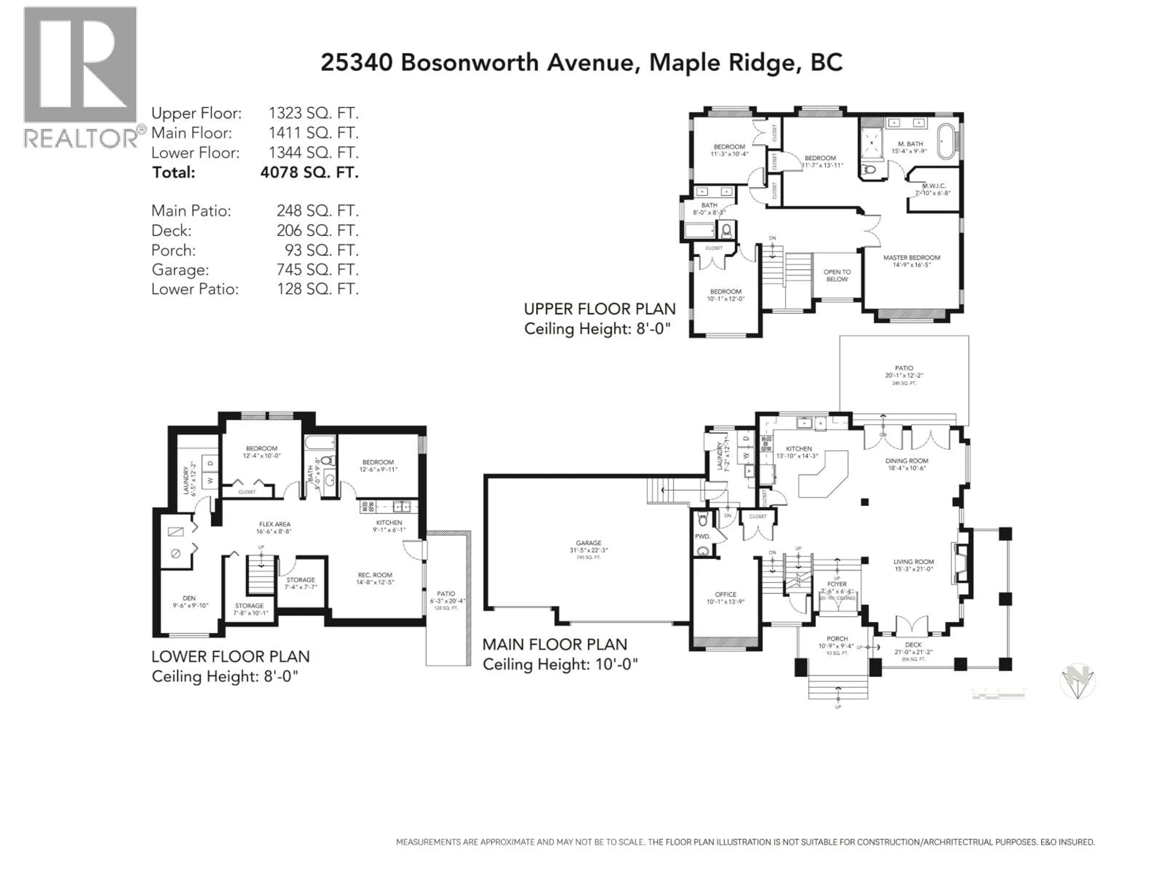 Floor plan for 25340 BOSONWORTH AVENUE, Maple Ridge British Columbia V2W1G9