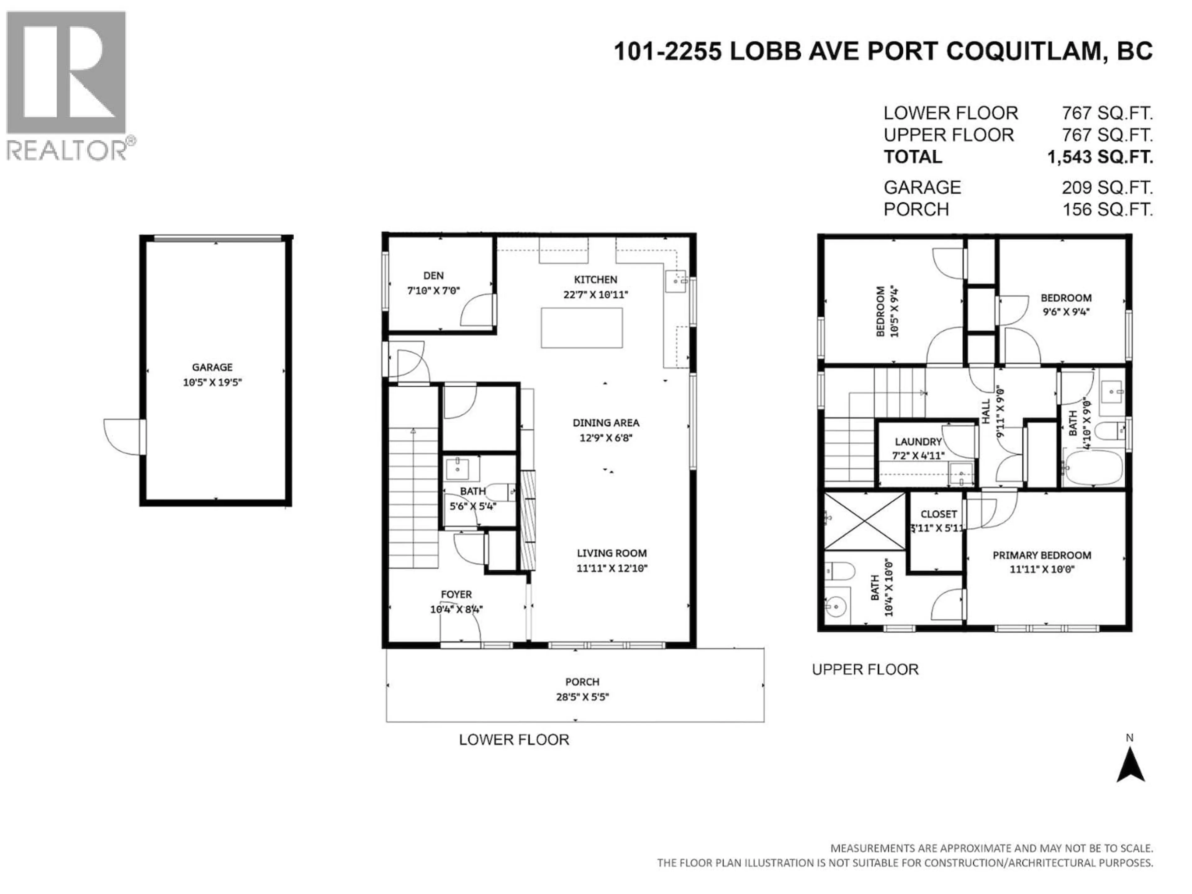 Floor plan for 101 - 2255 LOBB AVENUE, Port Coquitlam British Columbia V3C1M5