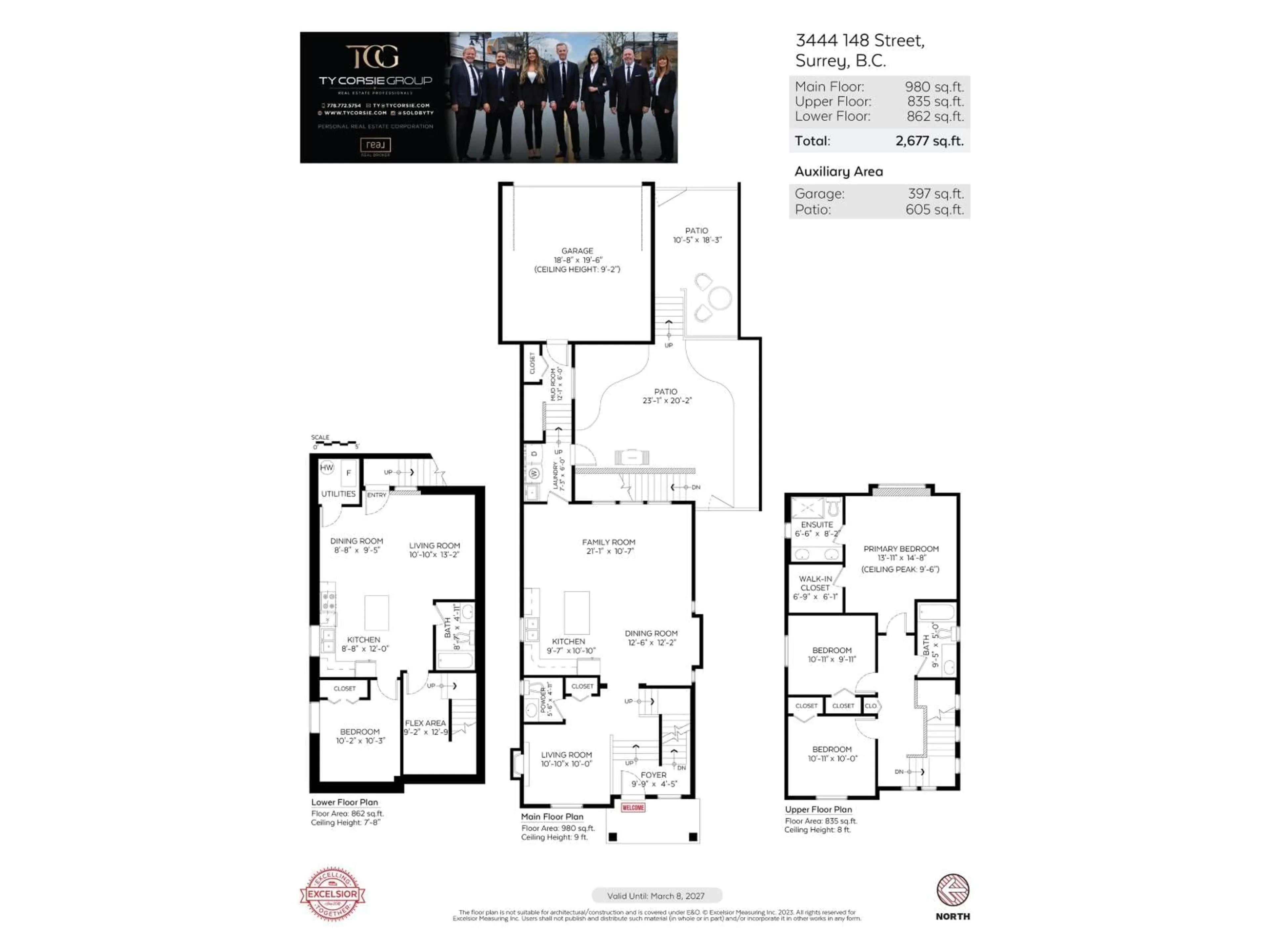 Floor plan for 3444 148 STREET, Surrey British Columbia V4P1A6