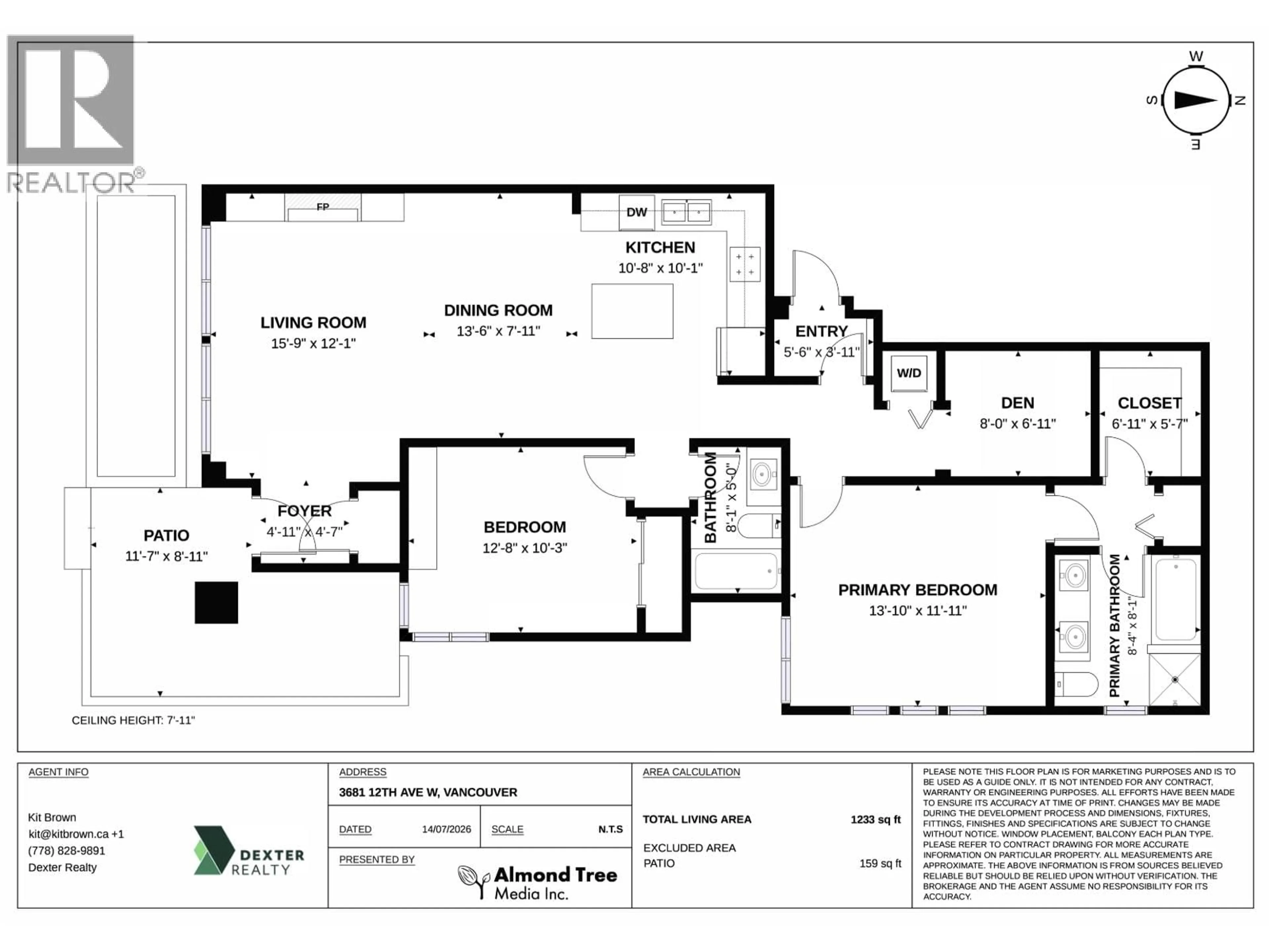 Floor plan for 3681 12TH AVENUE, Vancouver British Columbia V6R2N5