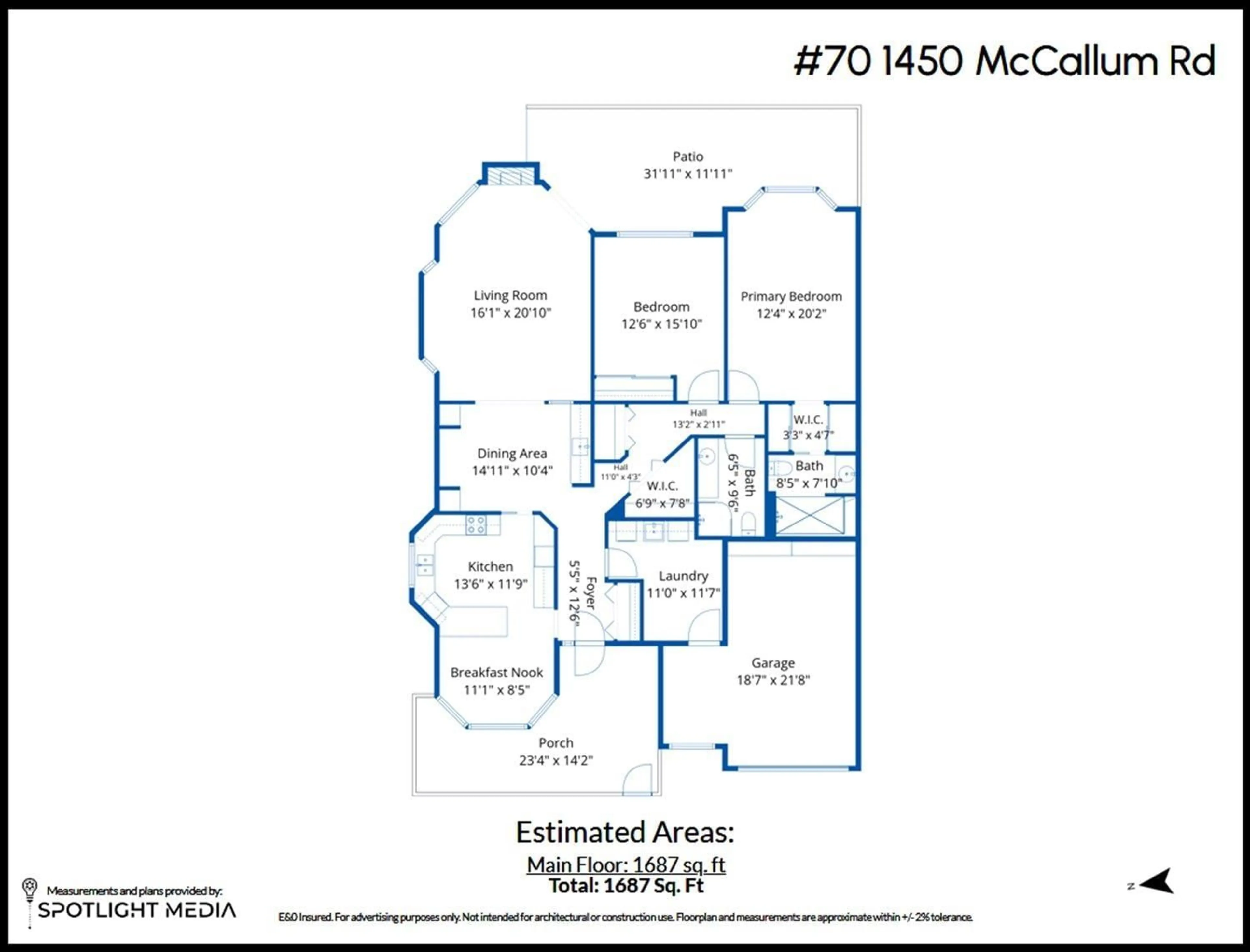 Floor plan for 70 - 1450 MCCALLUM ROAD, Abbotsford British Columbia V2S8A5