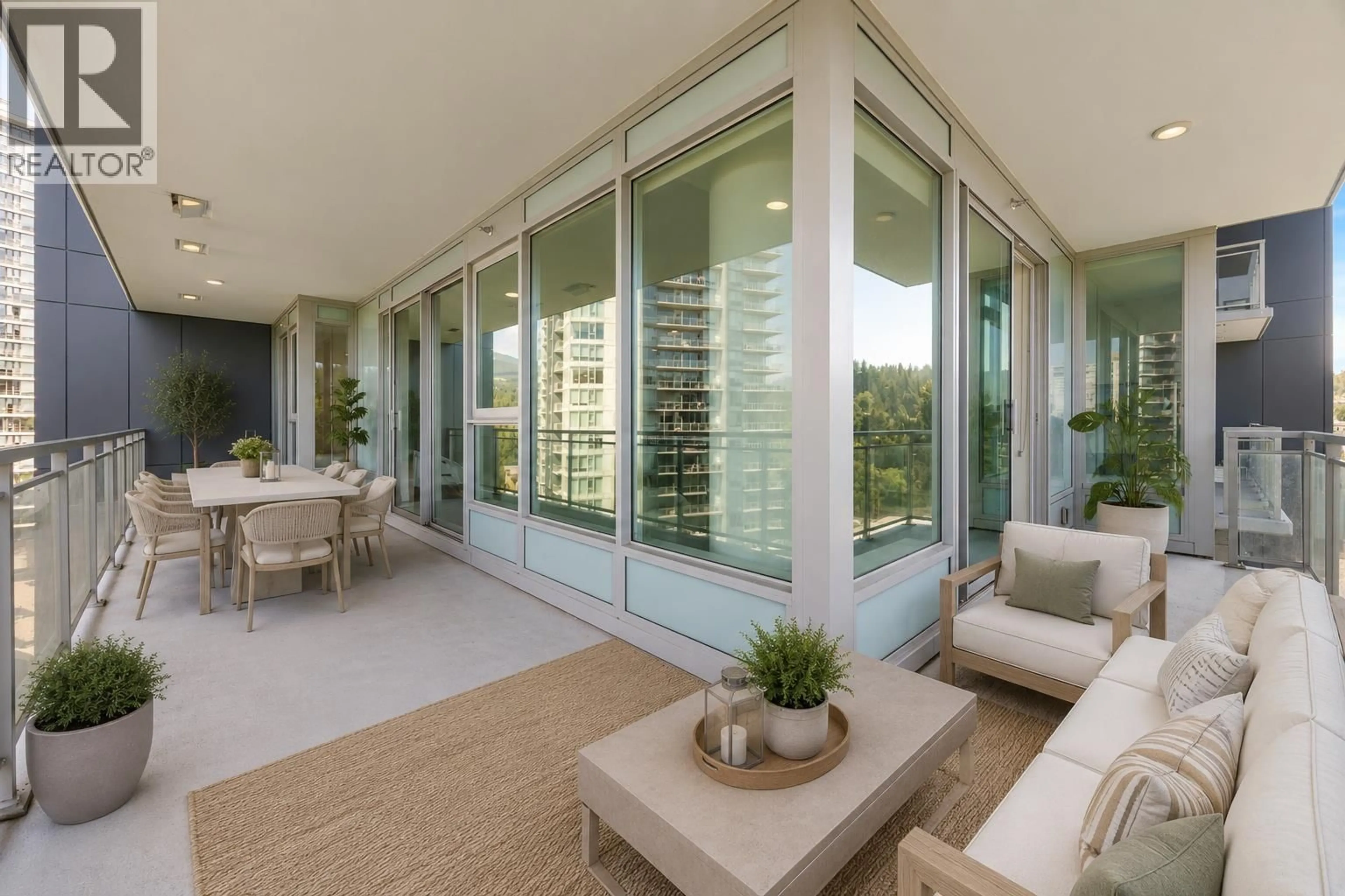 Patio, water/lake/river/ocean view for 1207 - 308 MORRISSEY ROAD, Port Moody British Columbia V3H0M2