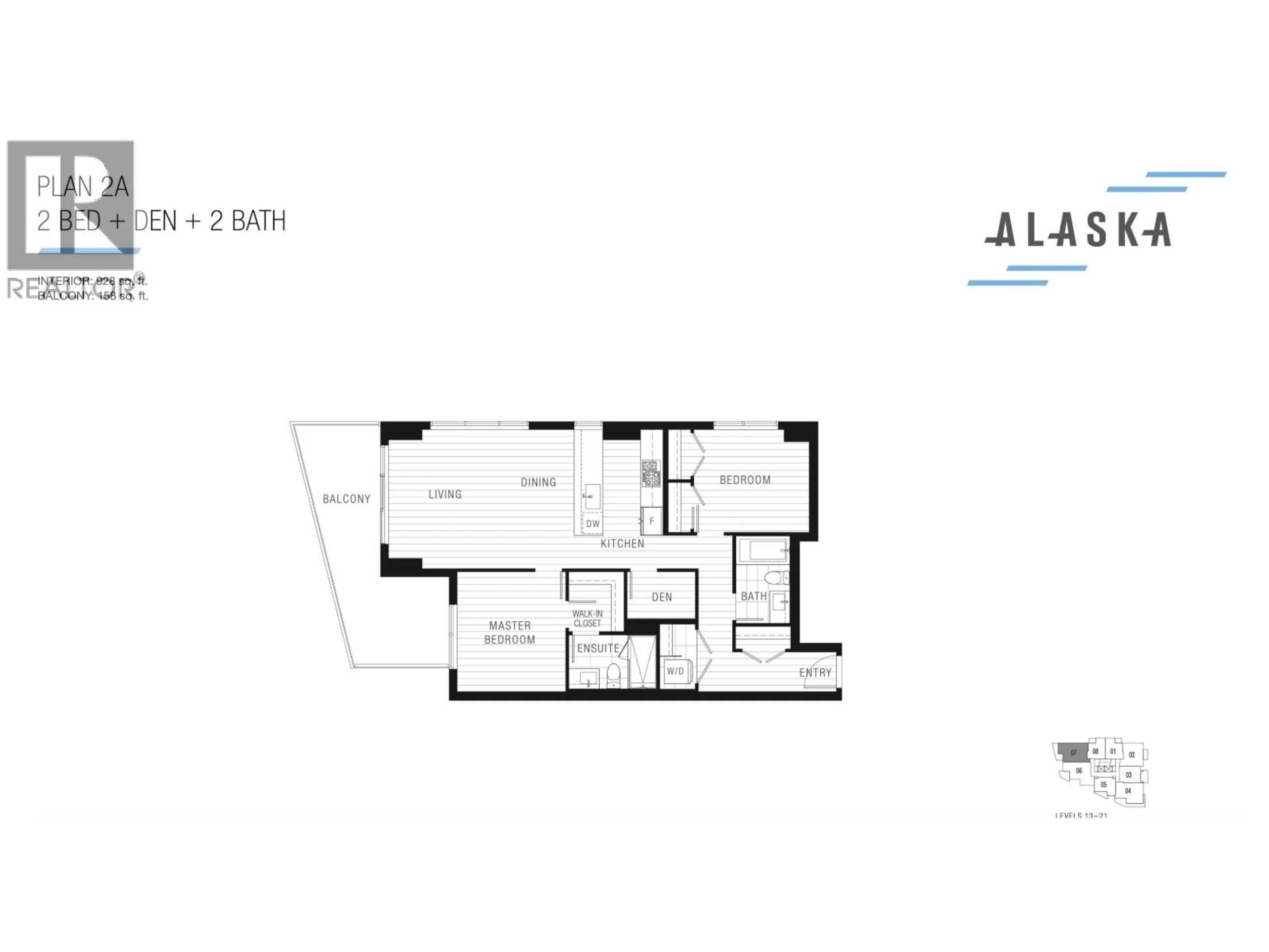 Floor plan for 1507 - 4433 ALASKA STREET, Burnaby British Columbia V5C5T3