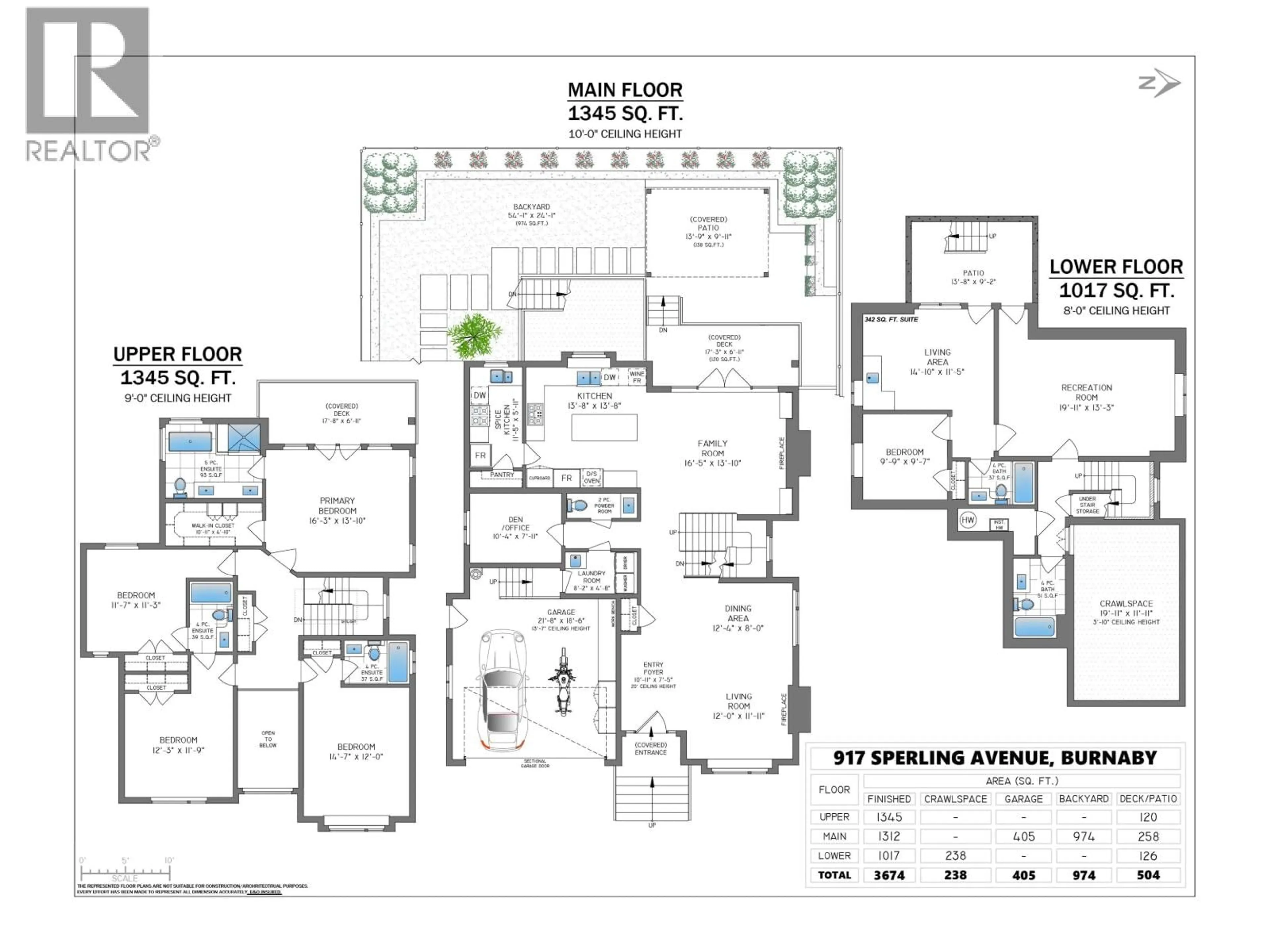 Floor plan for 917 SPERLING AVENUE, Burnaby British Columbia V5B4H7