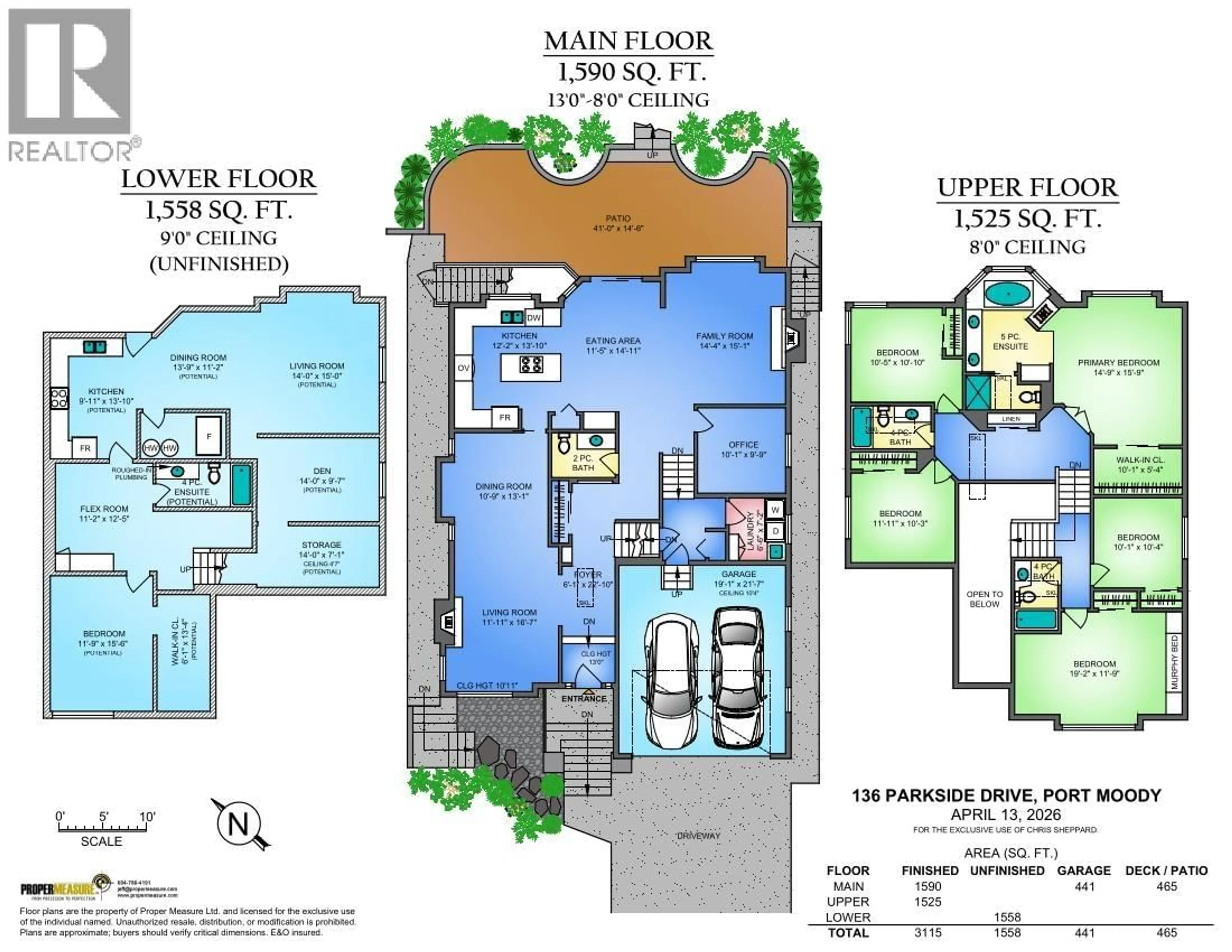 Floor plan for 136 PARKSIDE DRIVE, Port Moody British Columbia V3H4X5