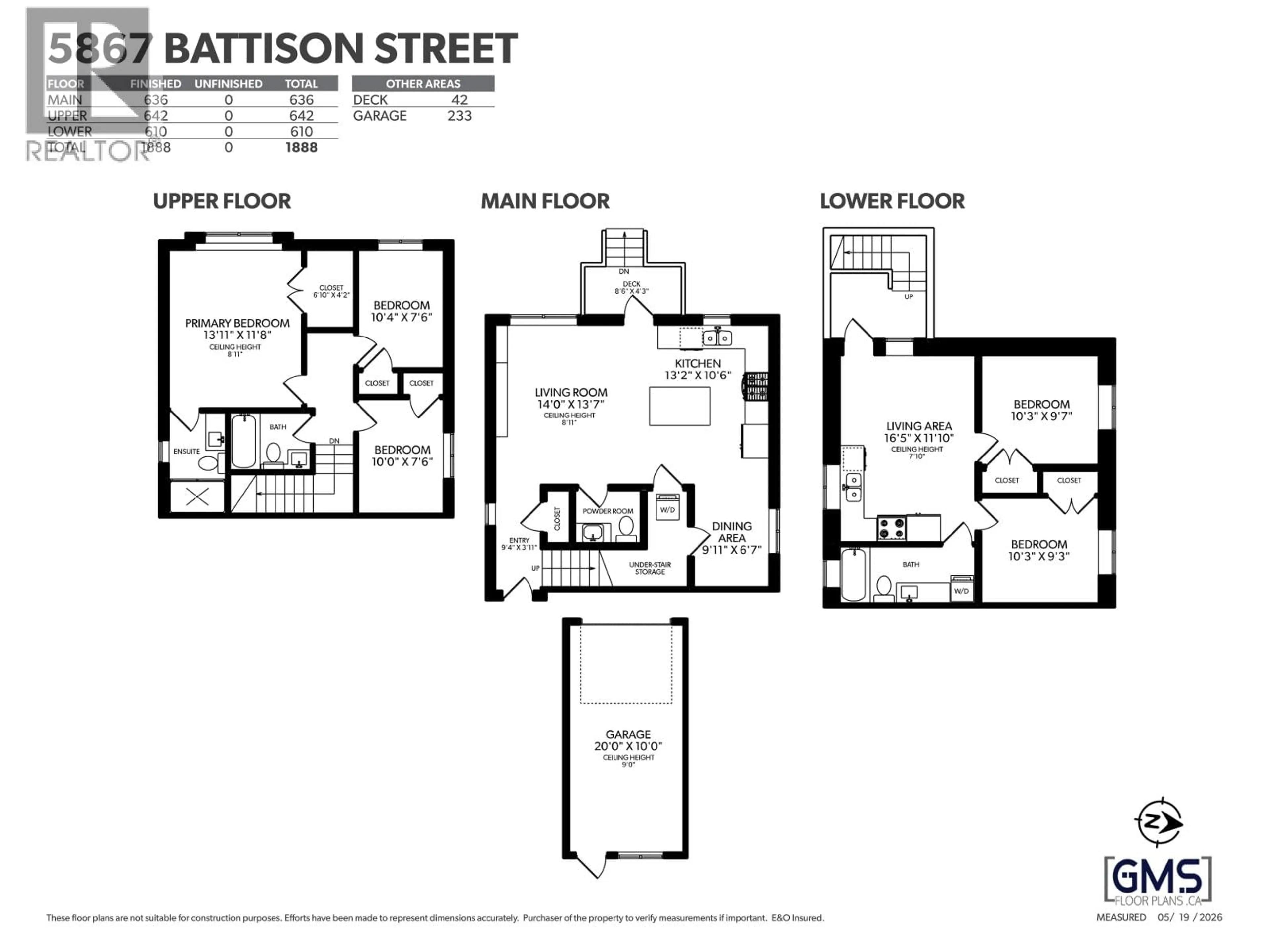 Floor plan for 5867 BATTISON STREET, Vancouver British Columbia V5R4M7