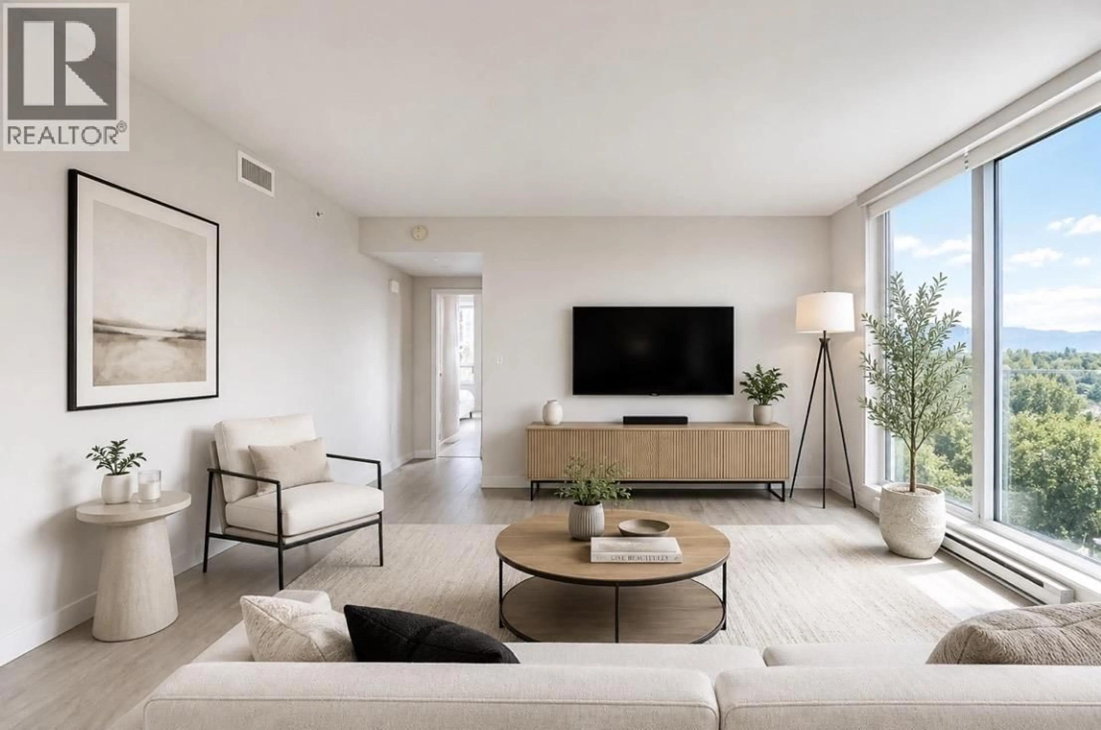 Living room with furniture, unknown for 701 - 6533 BUSWELL STREET, Richmond British Columbia V6Y0J6