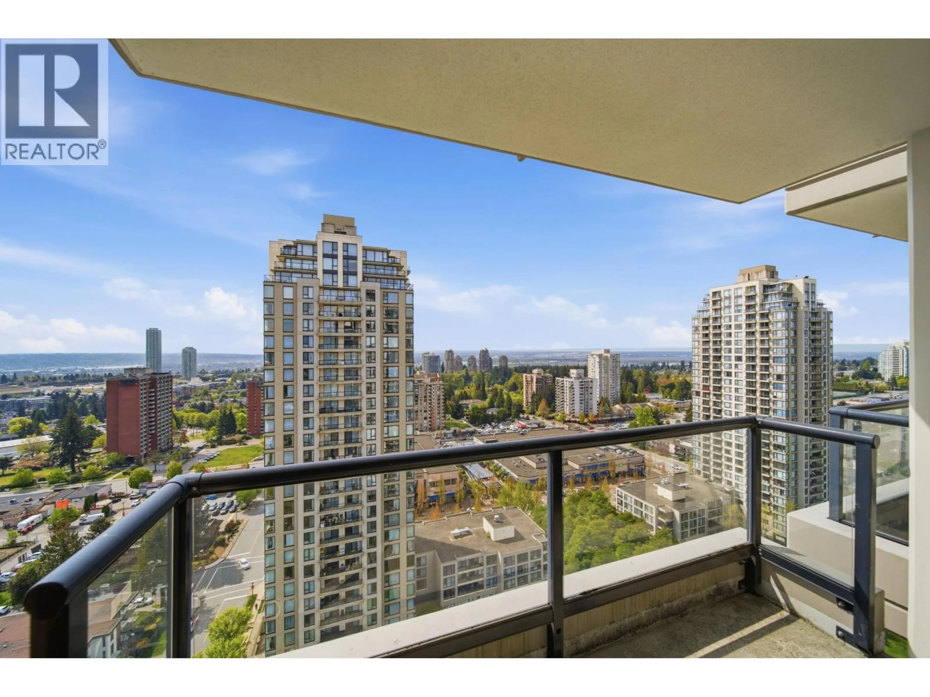 Balcony in the apartment, city buildings view from balcony for 2408 - 7178 COLLIER STREET, Burnaby British Columbia V5E4N7