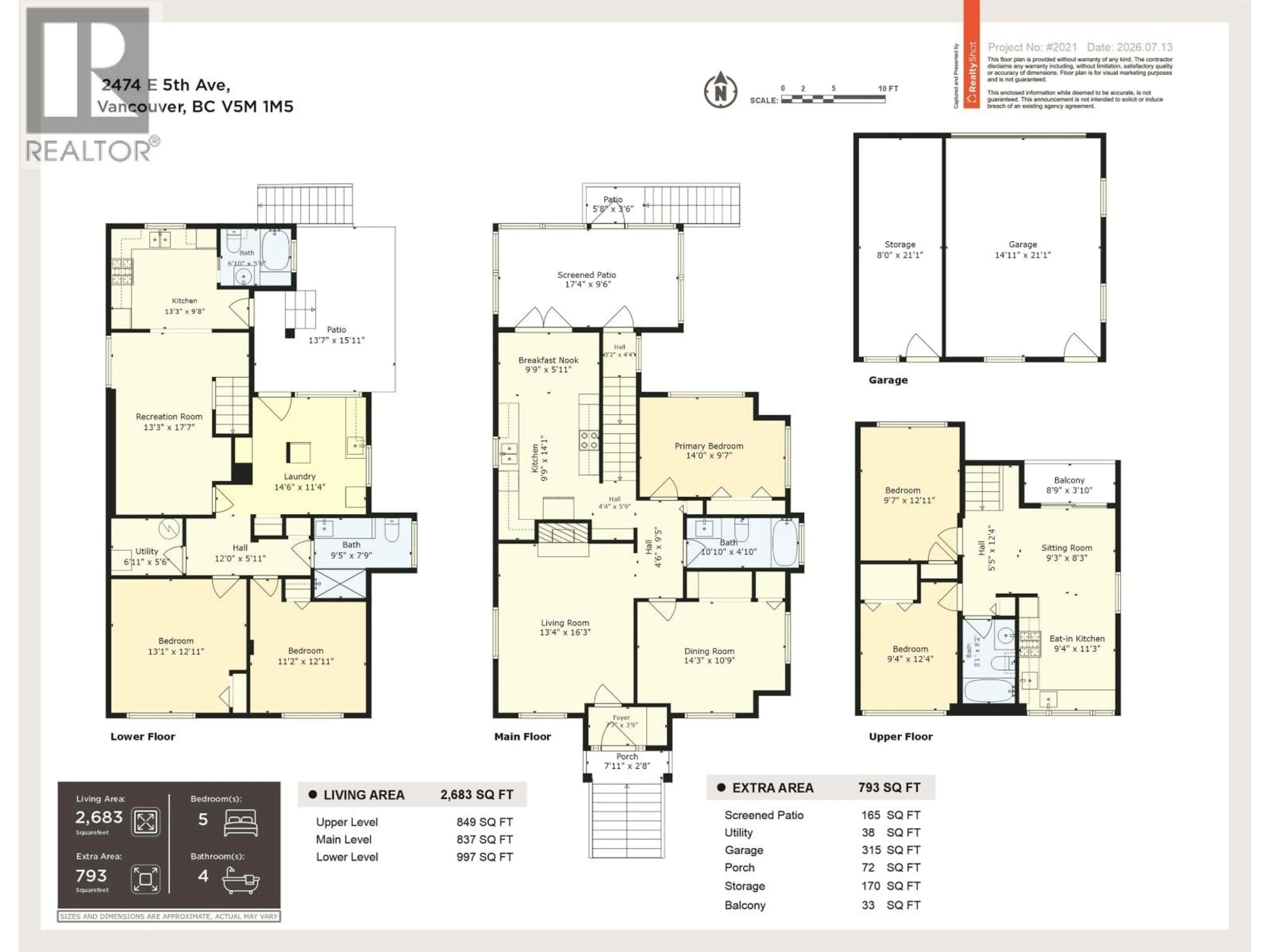 Floor plan for 2474 5TH AVENUE, Vancouver British Columbia V5M1M5
