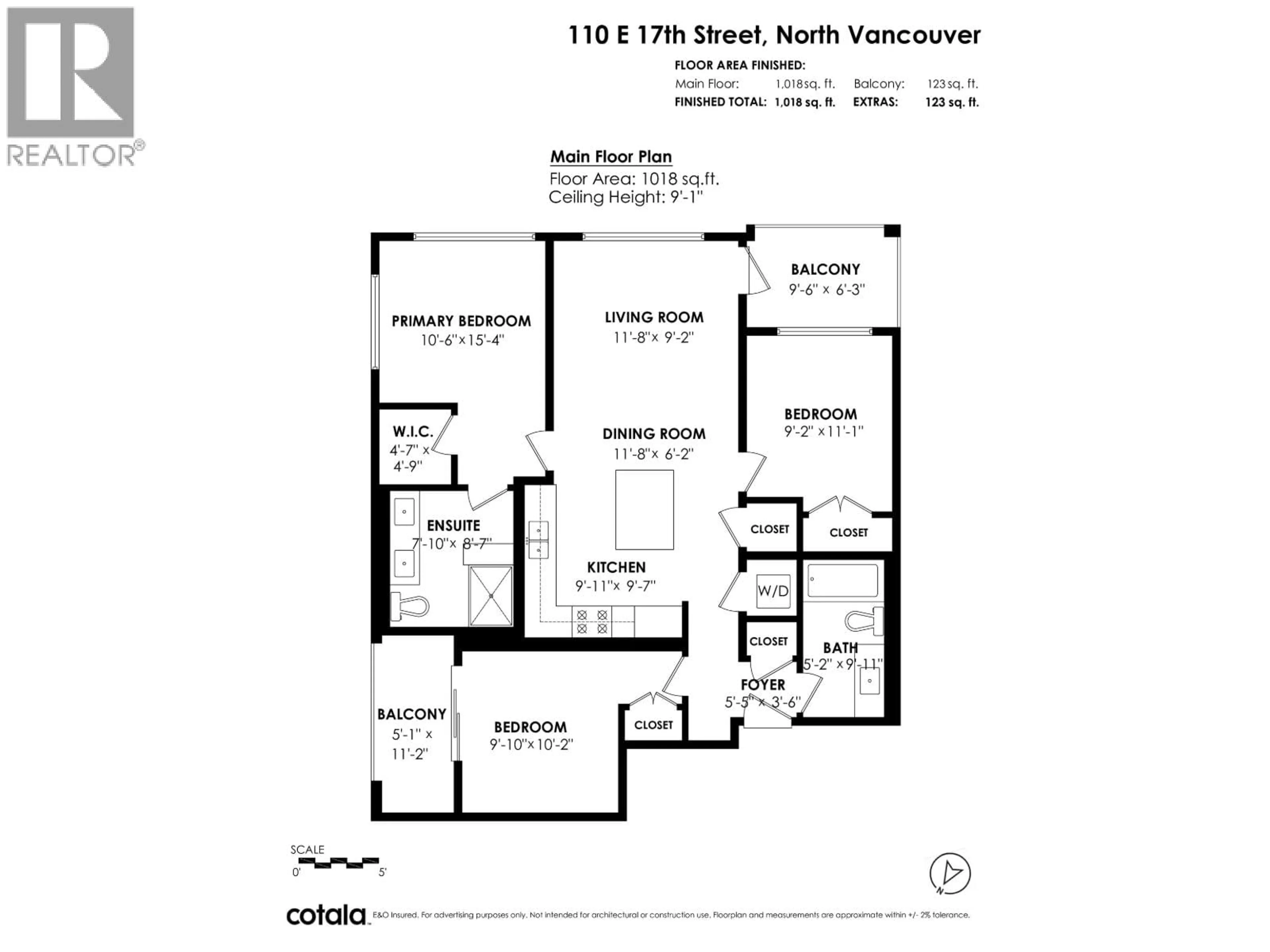Floor plan for 602 - 110 17TH STREET, North Vancouver British Columbia V7L0K4