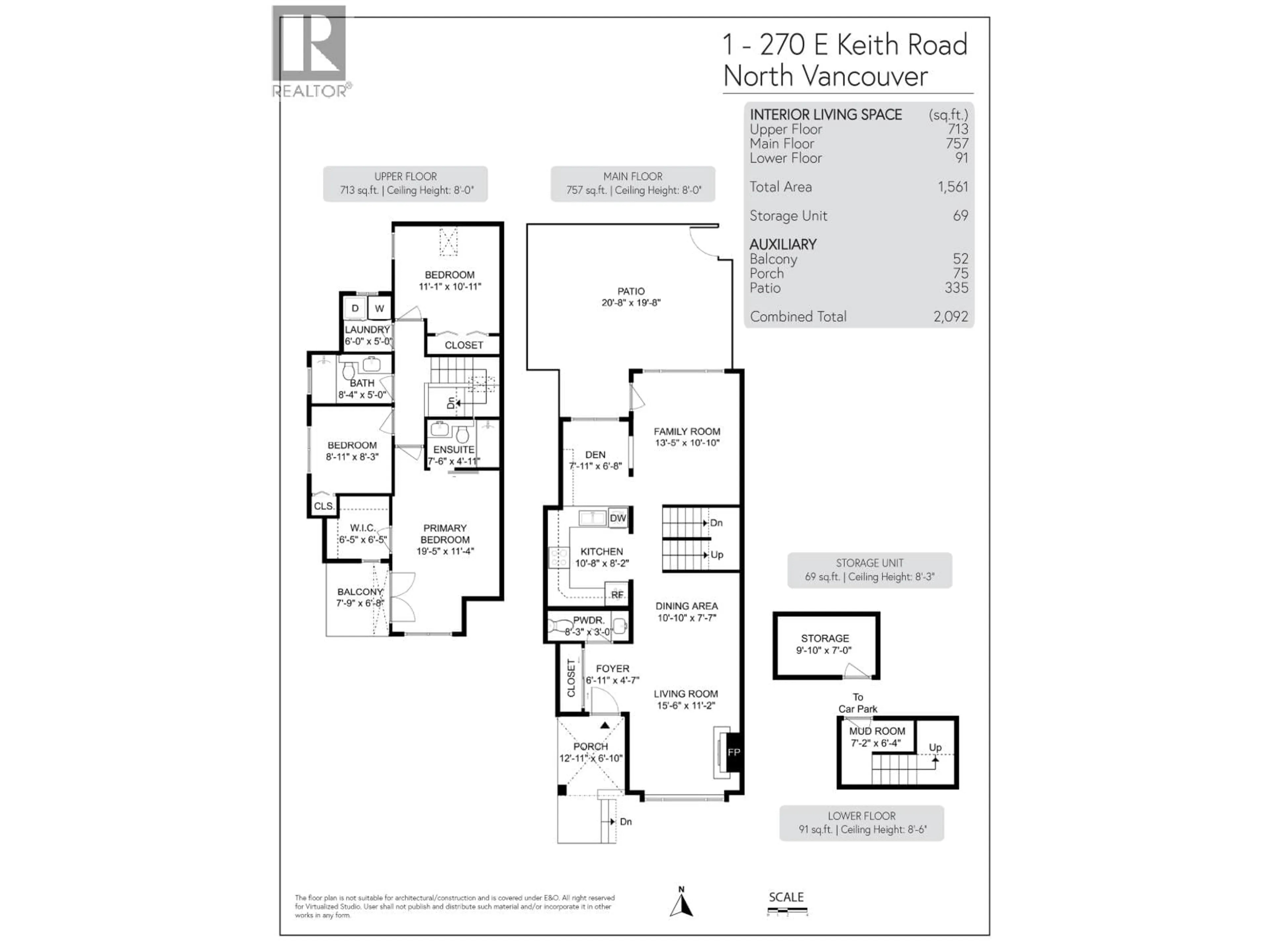 Floor plan for 1 - 270 KEITH ROAD, North Vancouver British Columbia V7L1V5