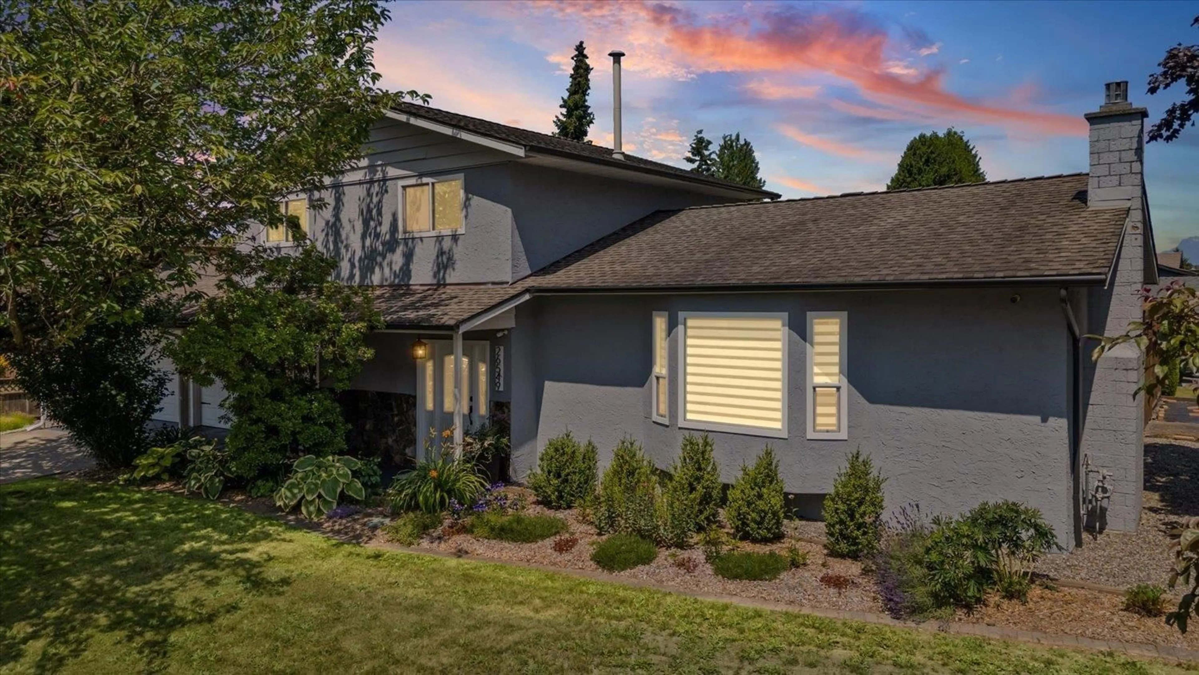 Home with vinyl exterior material, street for 26549 29B AVENUE, Langley British Columbia V4W3B5
