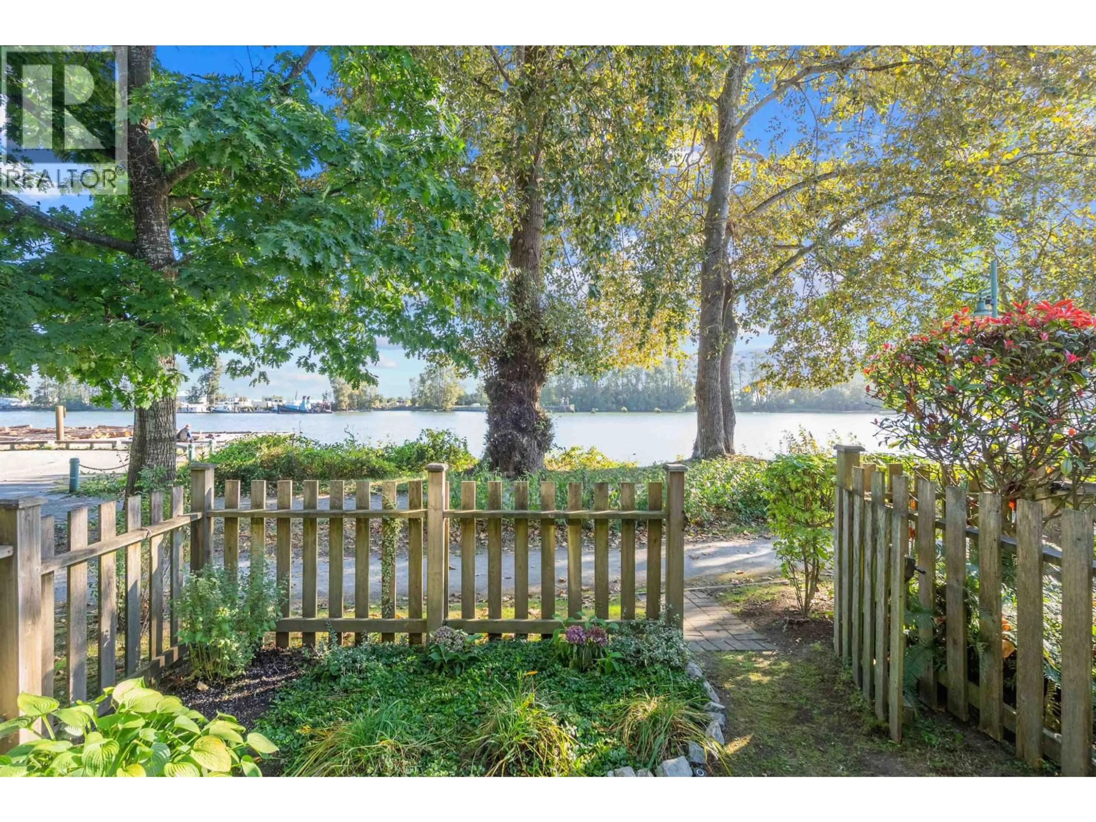 Patio, water/lake/river/ocean view for 1 - 8581 JELLICOE STREET, Vancouver British Columbia V5S4T5