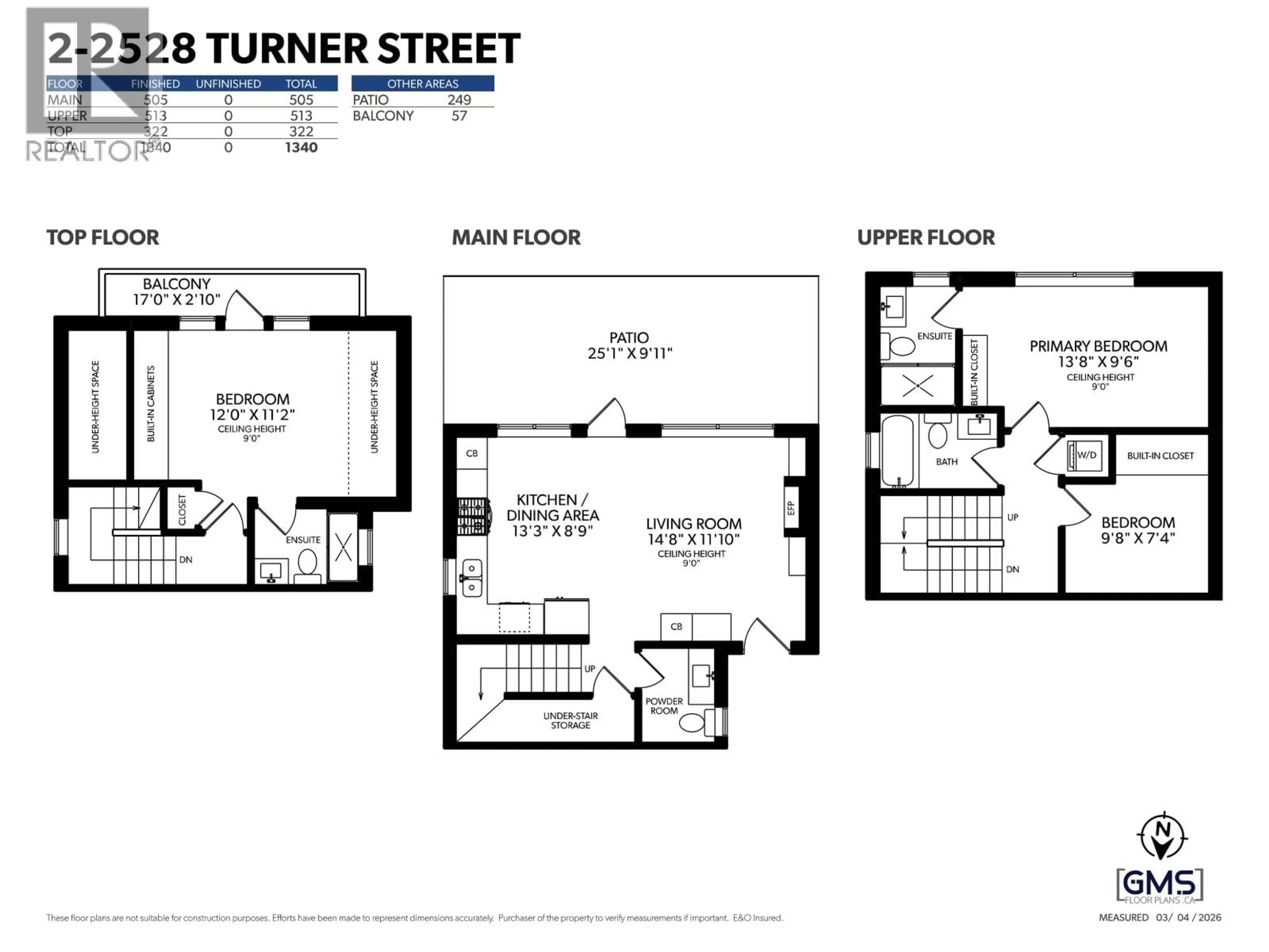 Floor plan for 2 - 2528 TURNER STREET, Vancouver British Columbia V5K2E8
