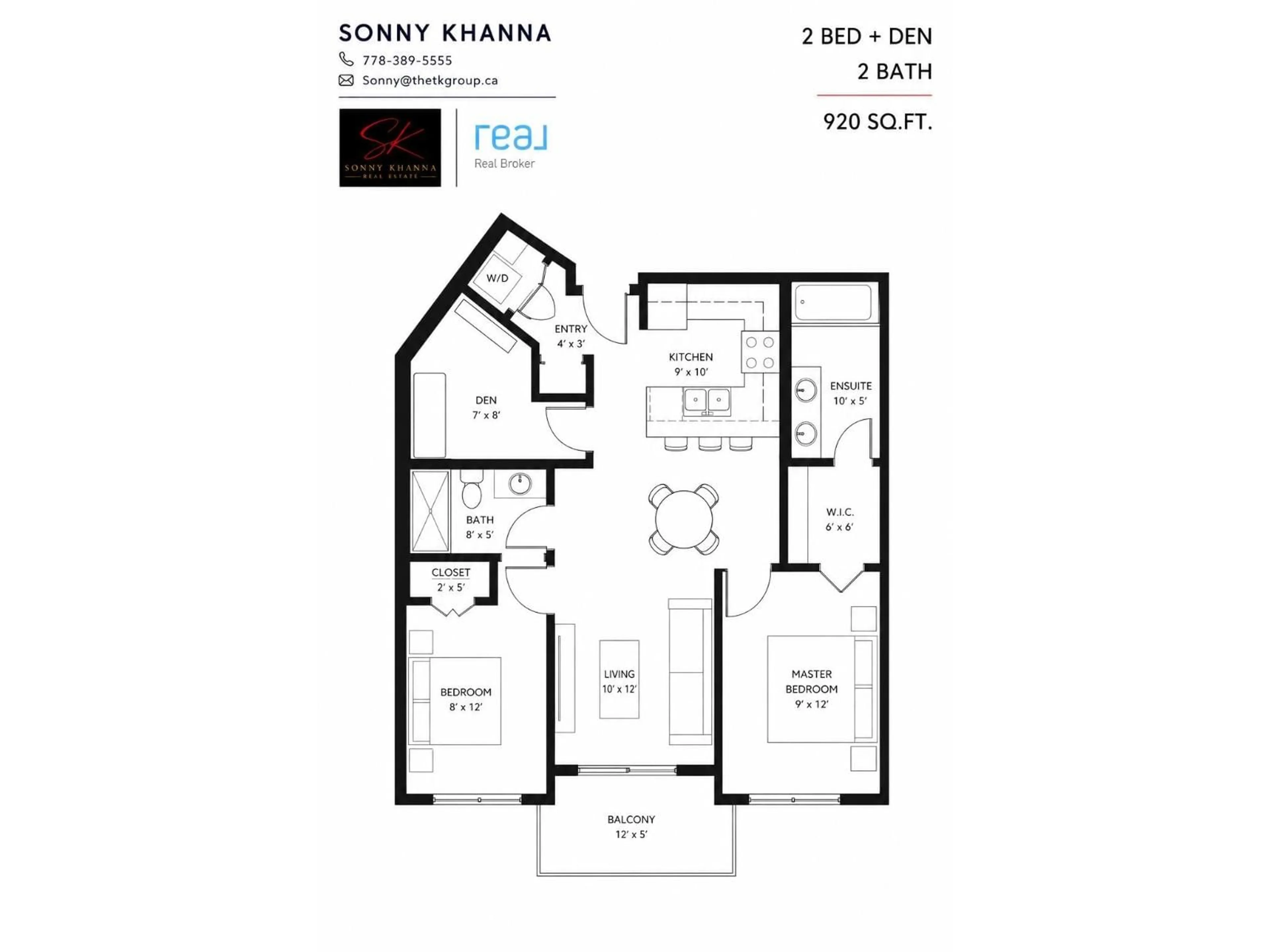 Floor plan for 219 - 5486 199A STREET, Langley British Columbia V3A0N6