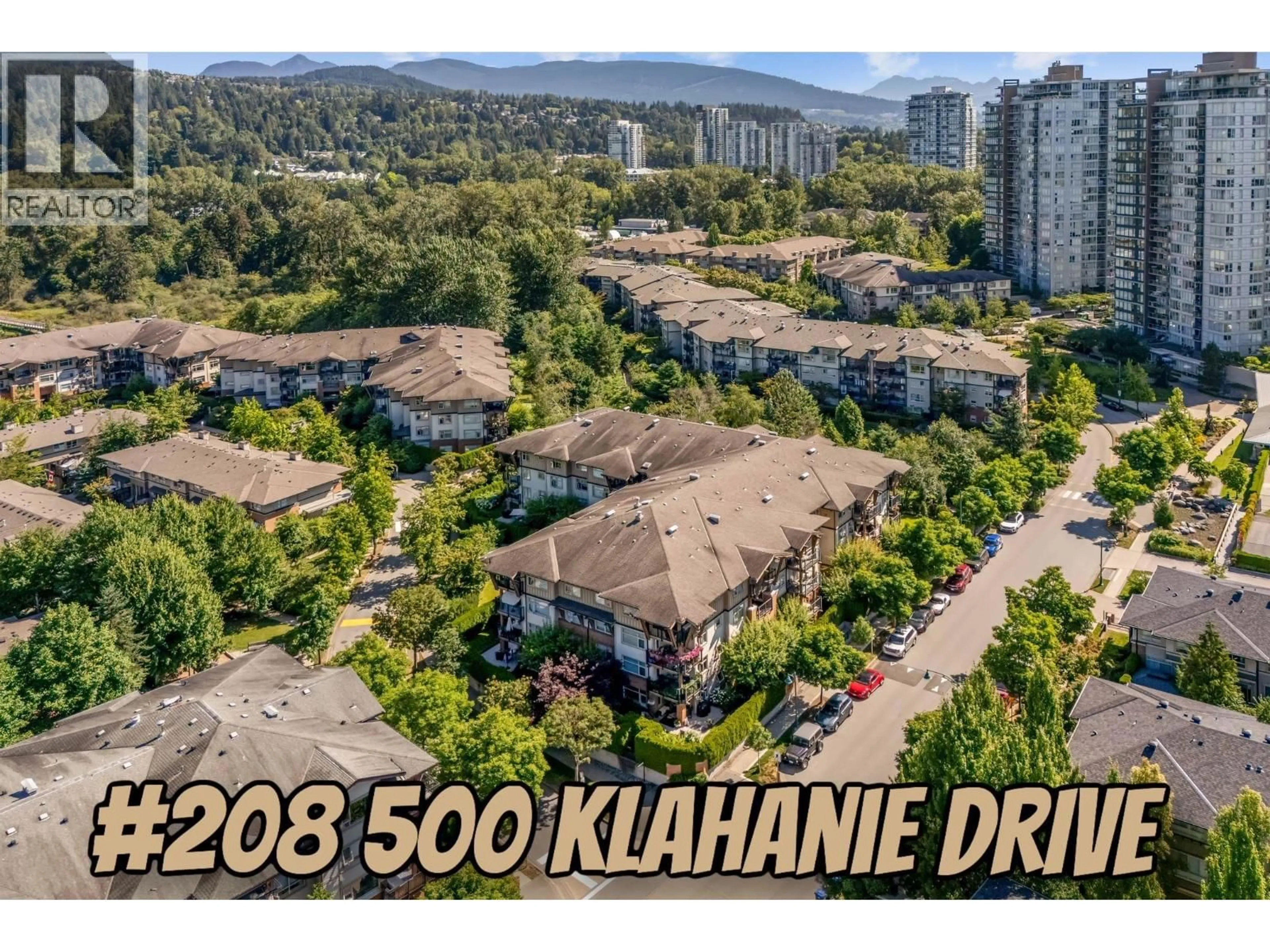 A pic from outside/outdoor area/front of a property/back of a property/a pic from drone, unknown for 208 - 500 KLAHANIE DRIVE, Port Moody British Columbia V3H5L1