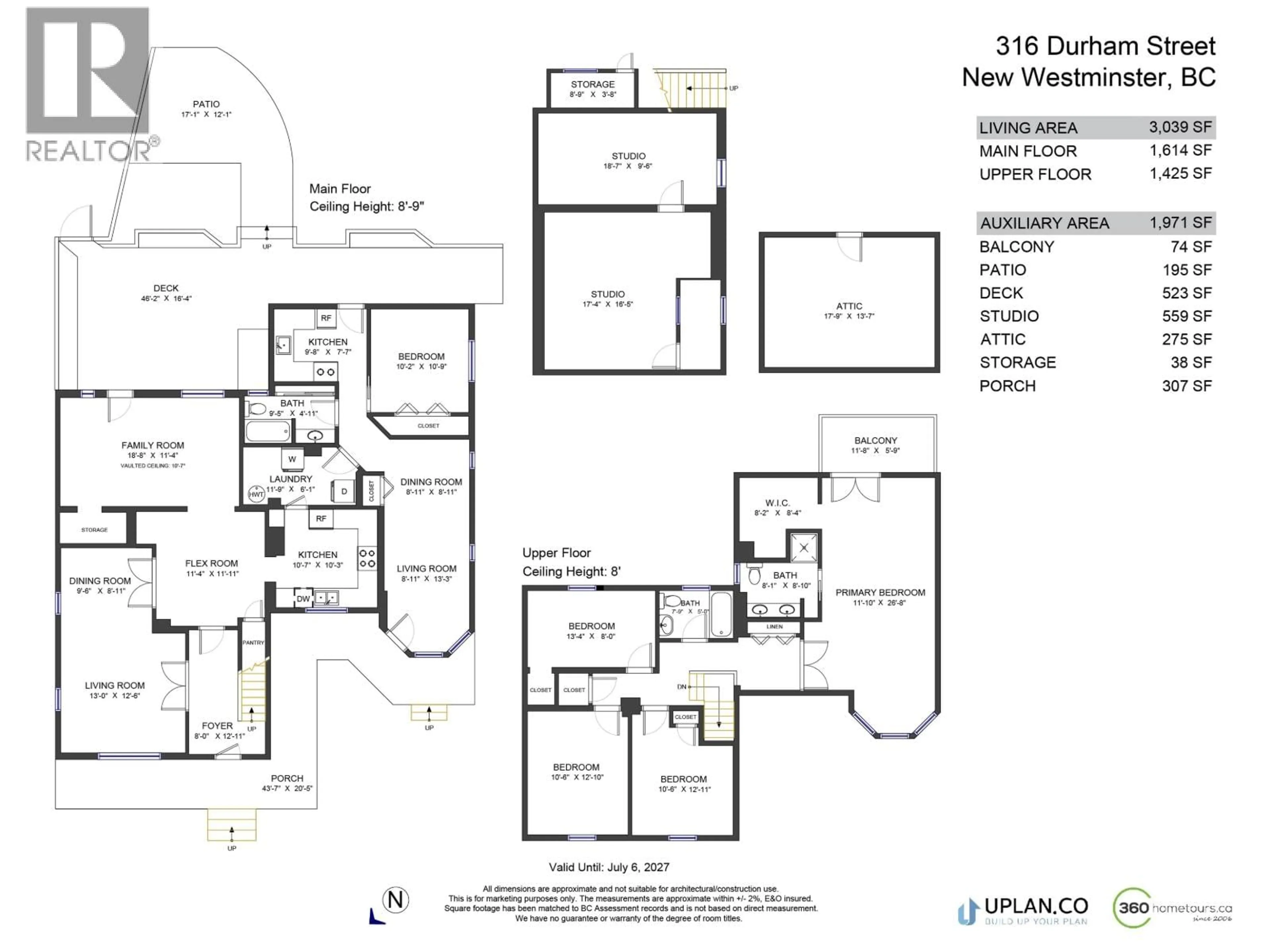 Floor plan for 316 DURHAM STREET, New Westminster British Columbia V3L1X3