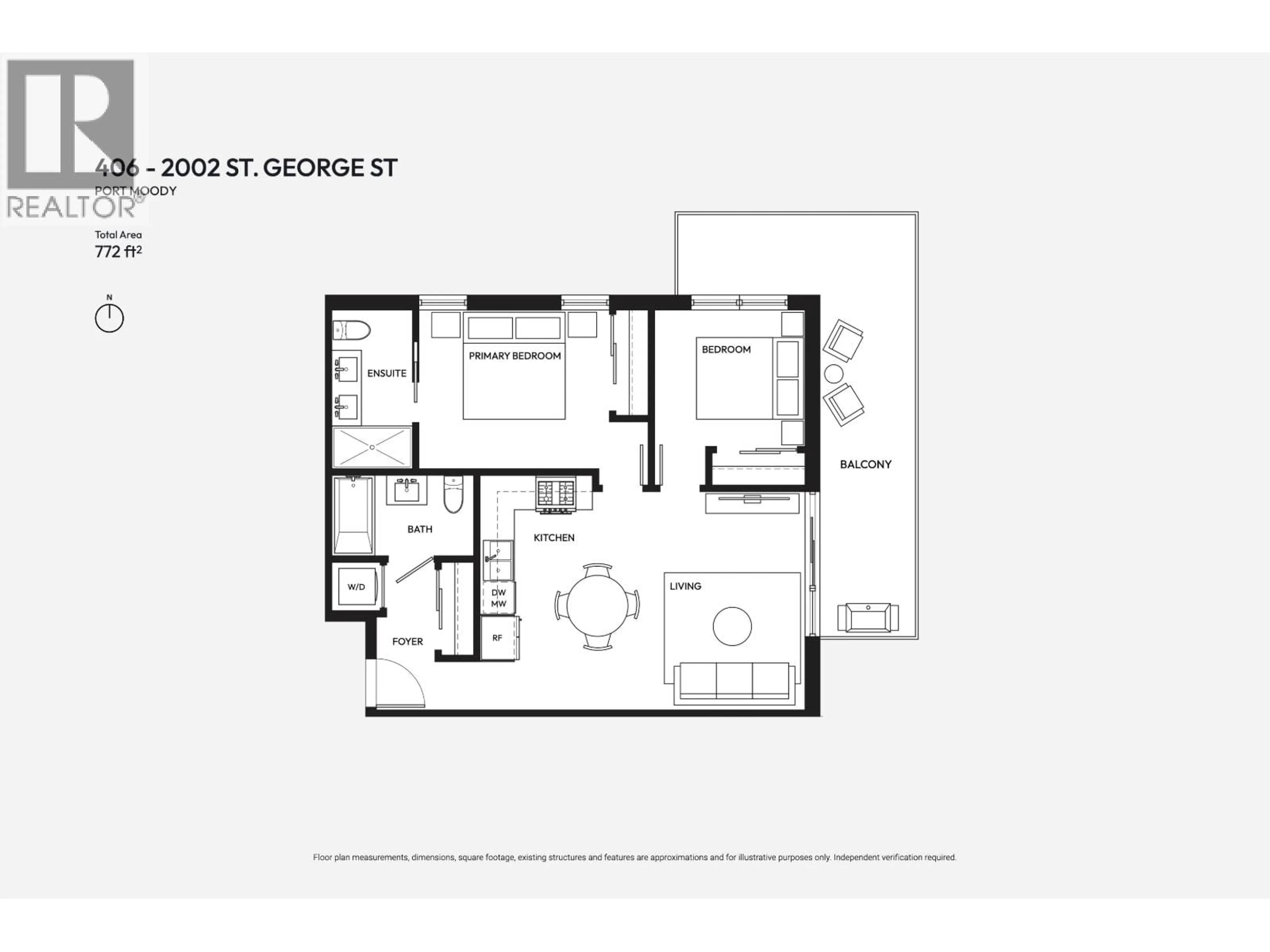 Floor plan for 406 - 2002 ST. GEORGE STREET, Port Moody British Columbia V3H0N4