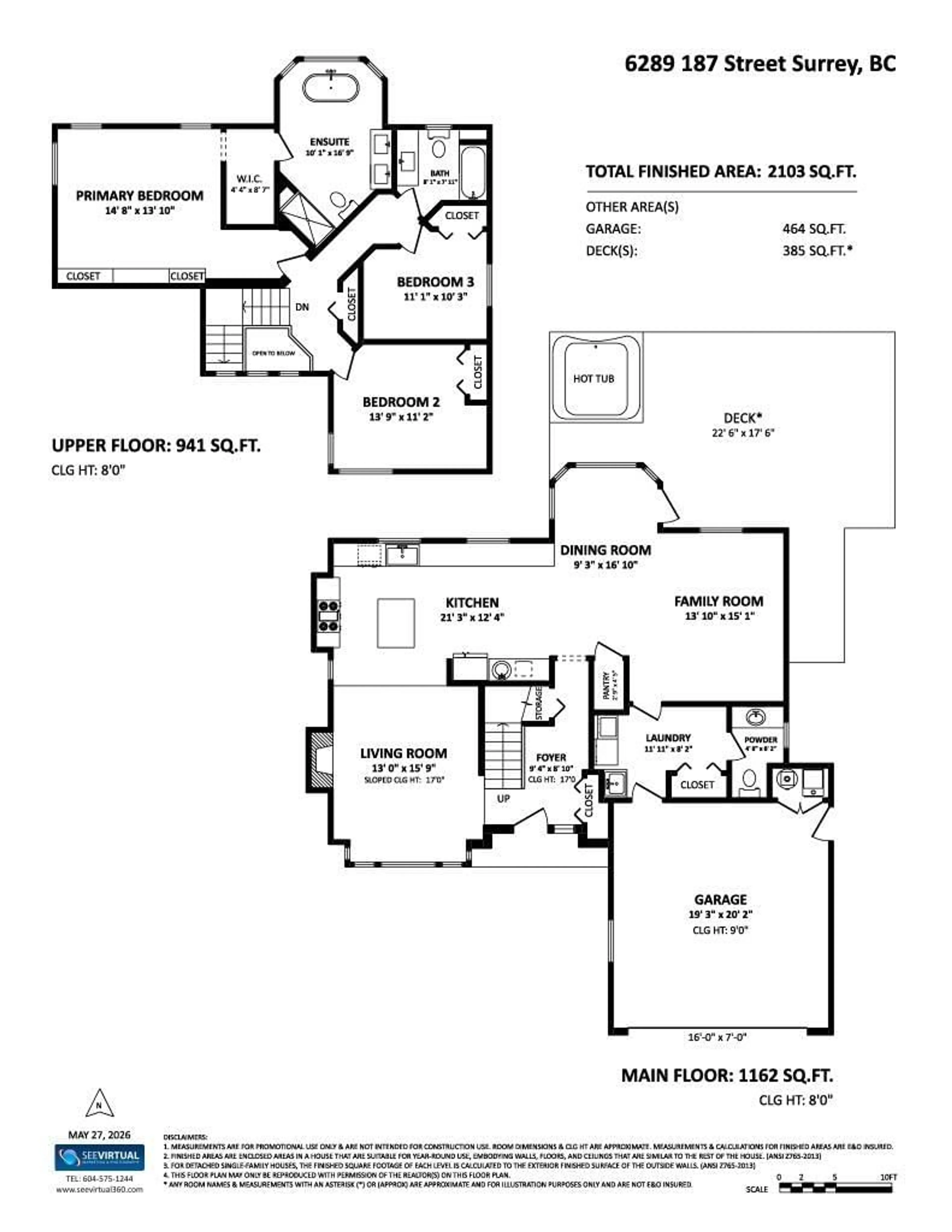Floor plan for 6289 187 STREET, Surrey British Columbia V3S7N8