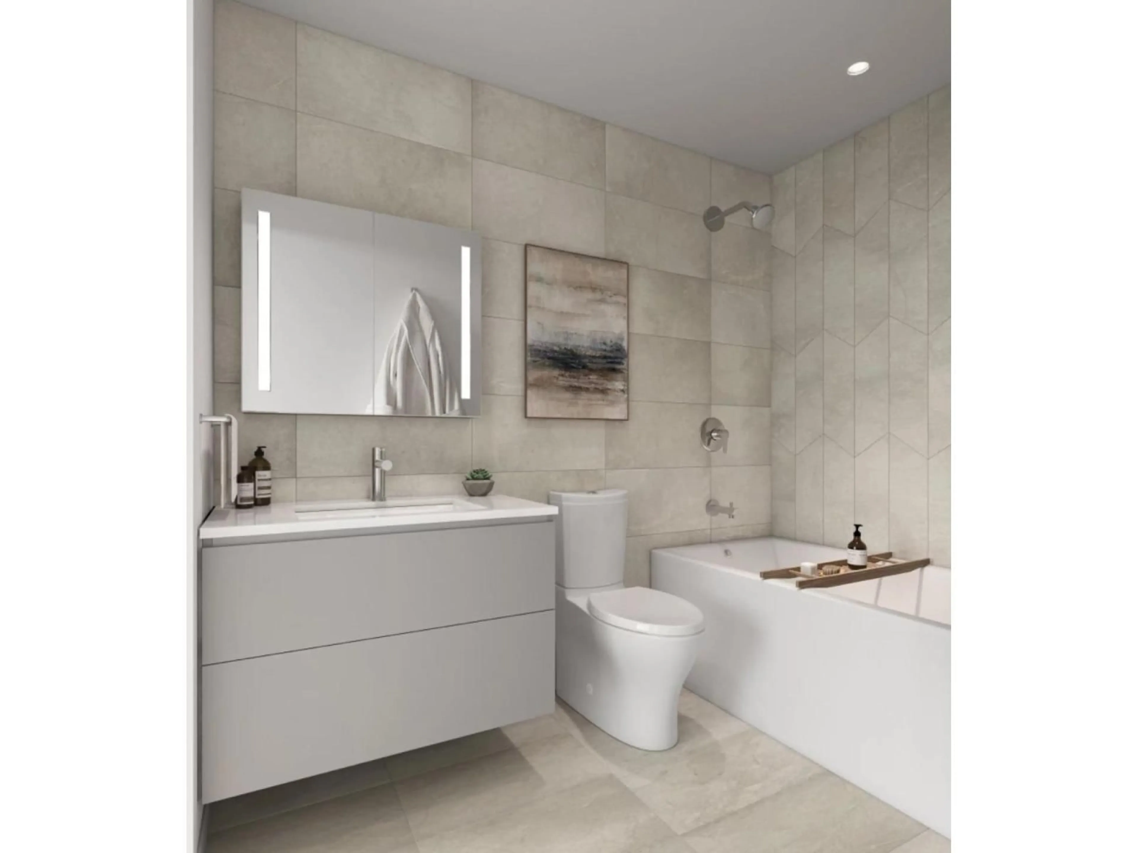 Contemporary bathroom, ceramic/tile floor for 1805 - 13282 104 AVENUE, Surrey British Columbia V0V0V0