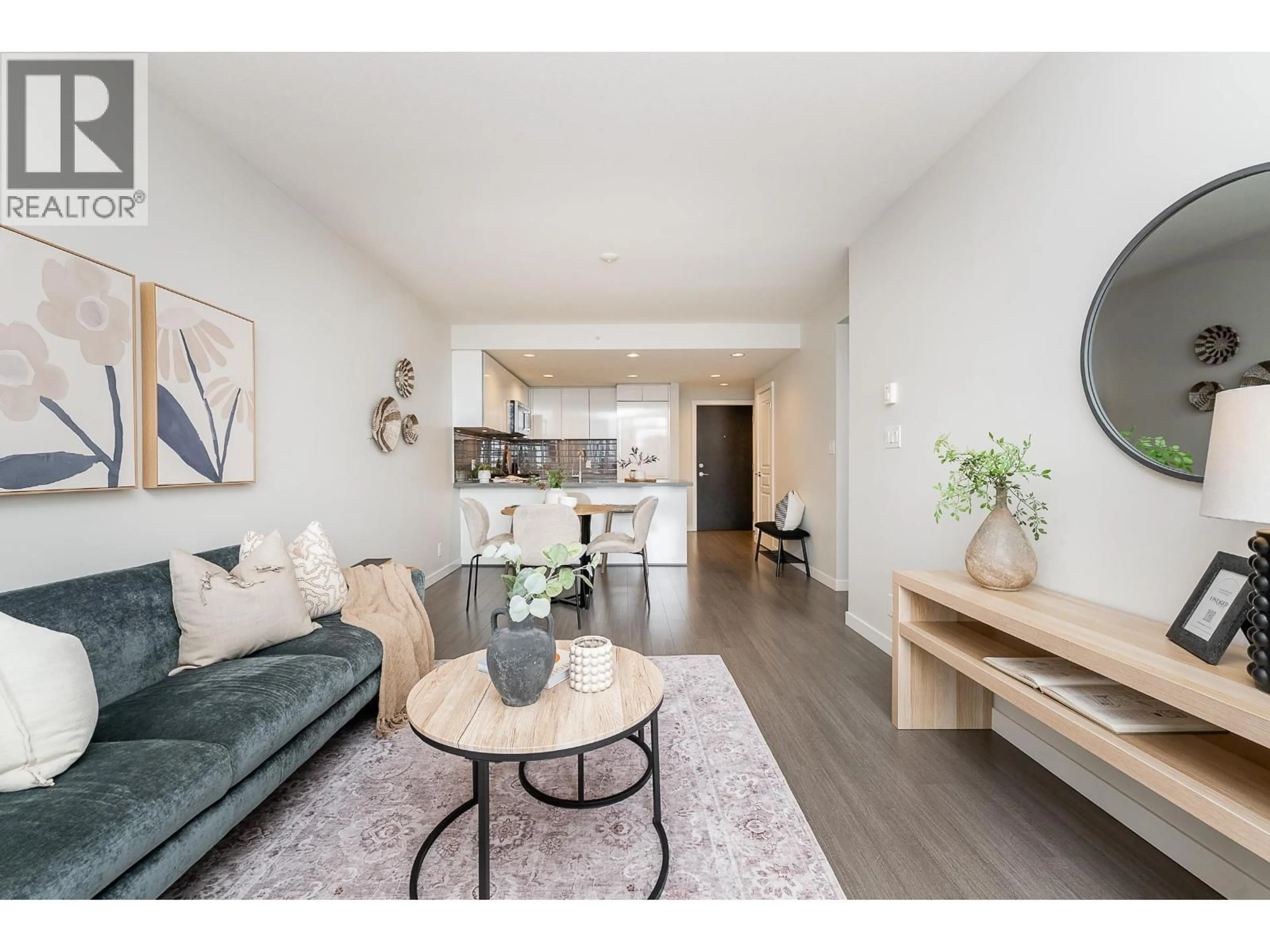 Living room with furniture, wood/laminate floor for 2207 - 3093 WINDSOR GATE, Coquitlam British Columbia V3B0N2