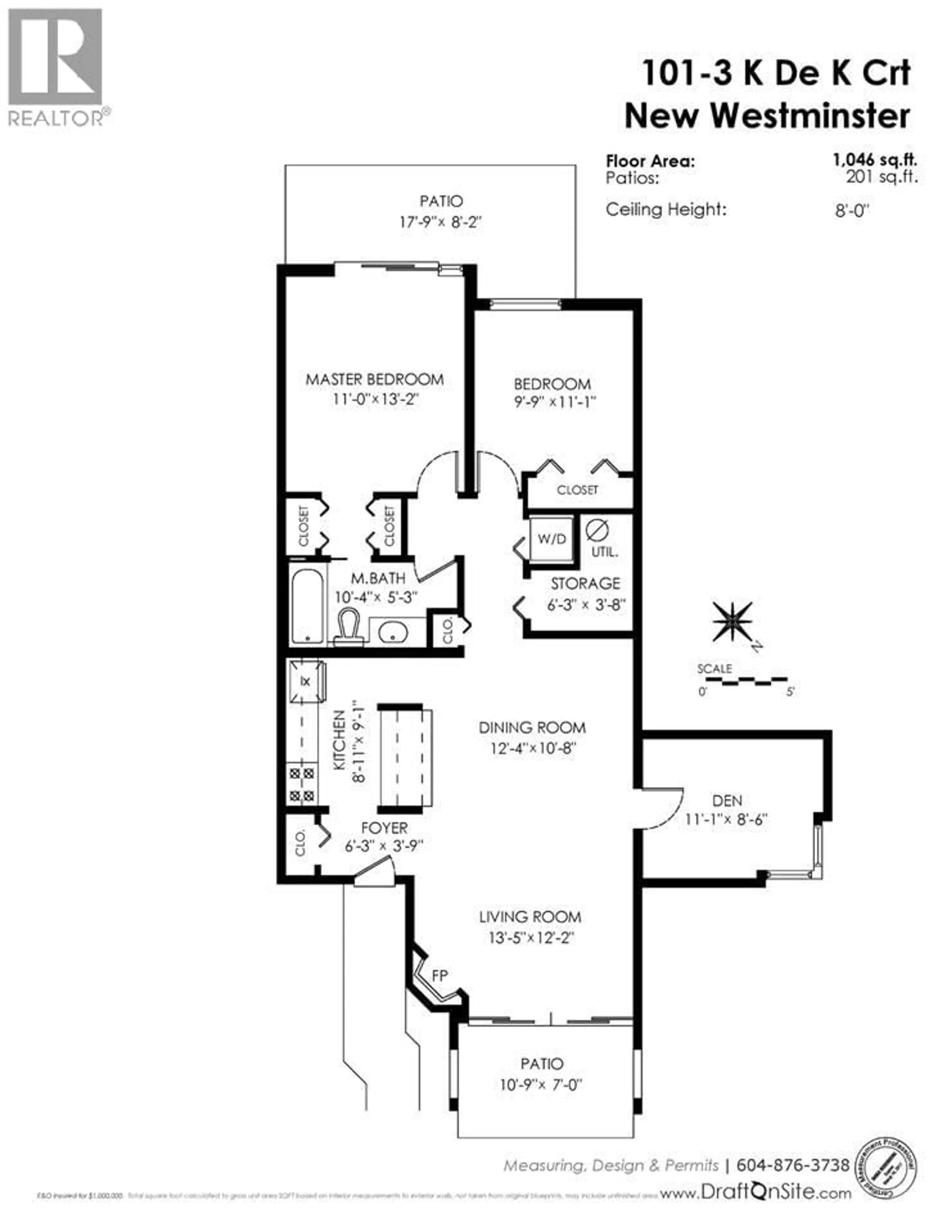 Floor plan for 101 - 3 K DE K COURT COURT, New Westminster British Columbia V3M6B6