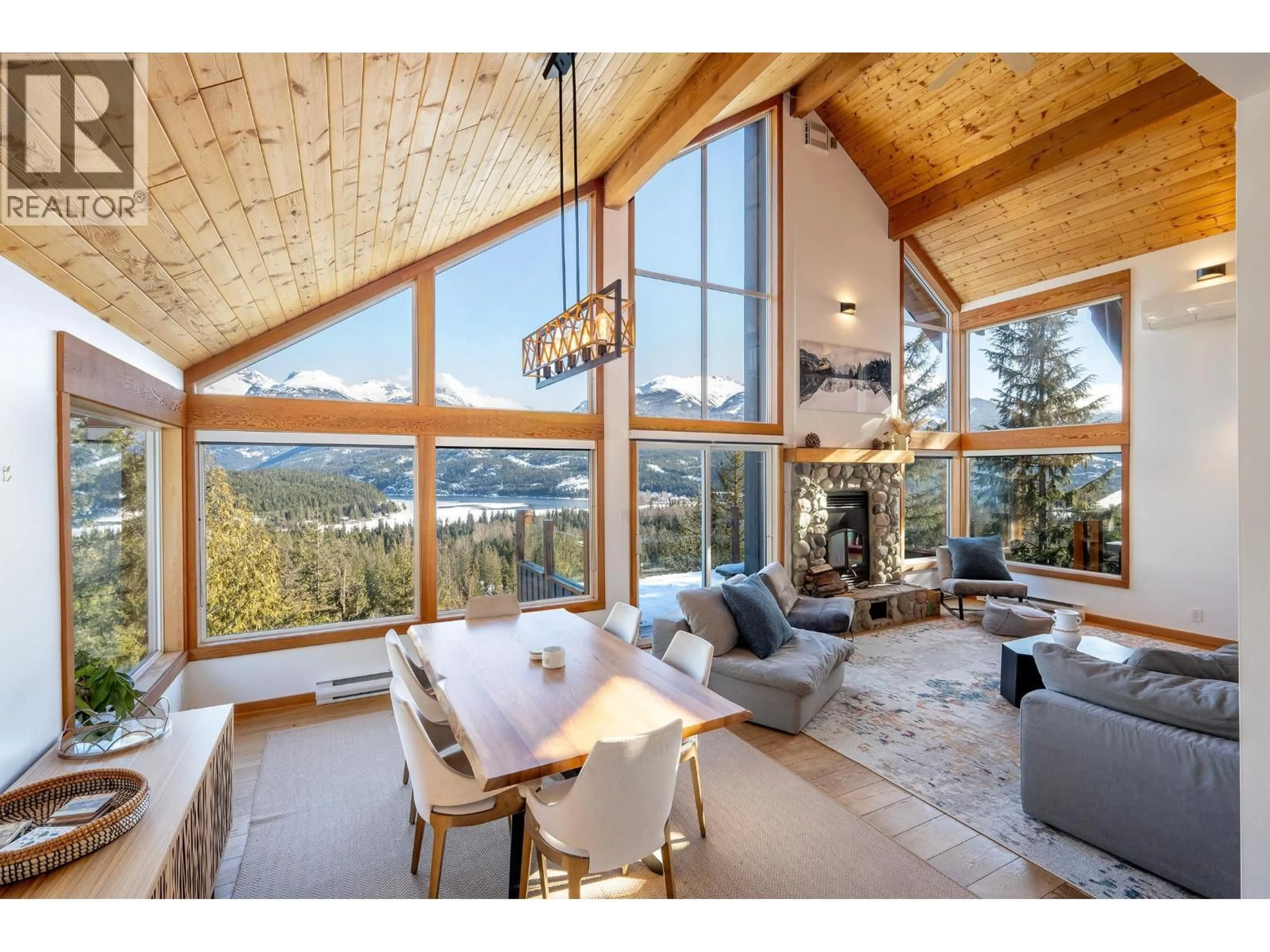 Living room with furniture, wood/laminate floor for 8373 MOUNTAIN VIEW DRIVE, Whistler British Columbia V8E0G3