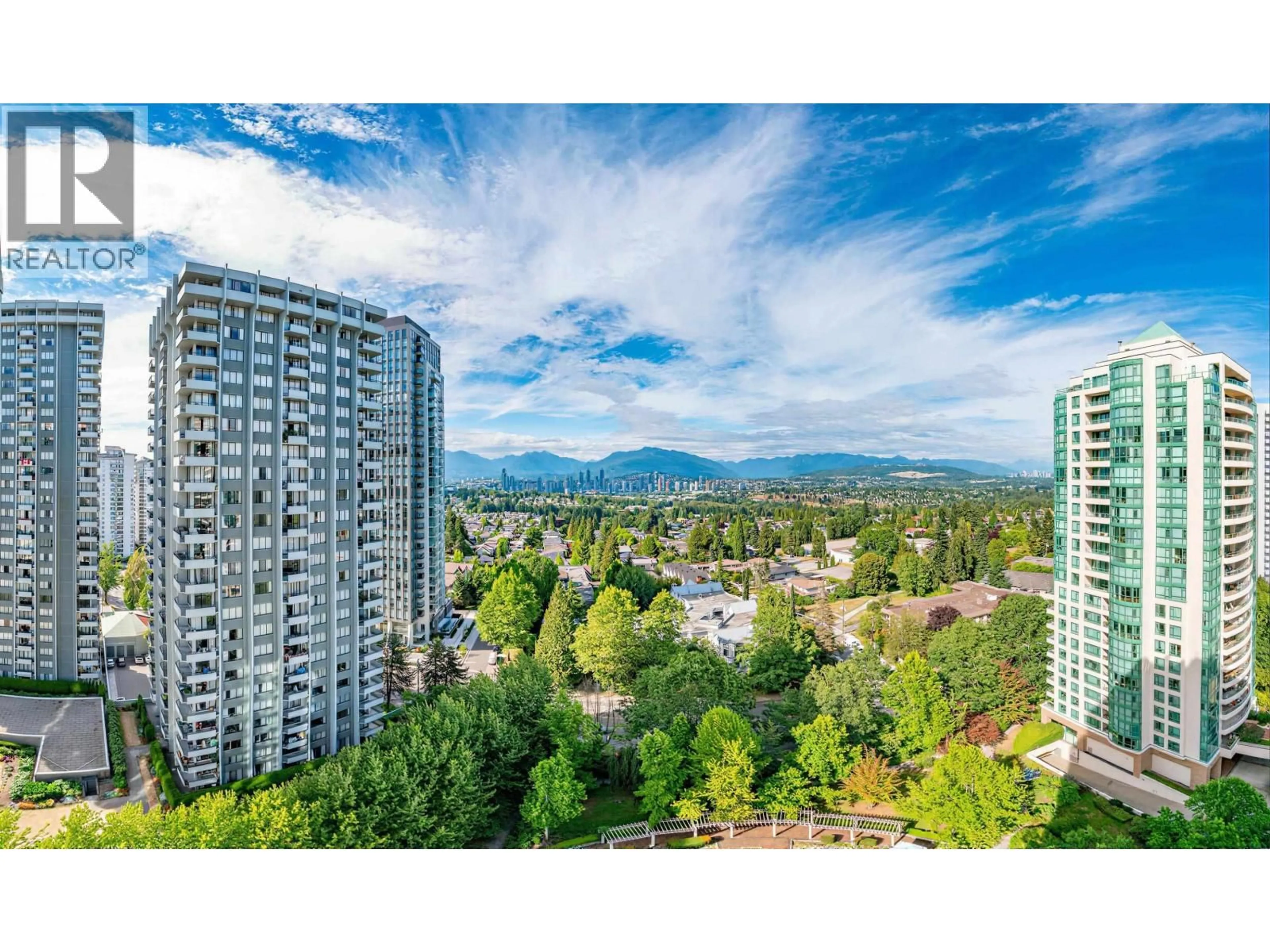 A pic from outside/outdoor area/front of a property/back of a property/a pic from drone, city buildings view from balcony for 1706 - 5899 WILSON AVENUE, Burnaby British Columbia V5H4R9