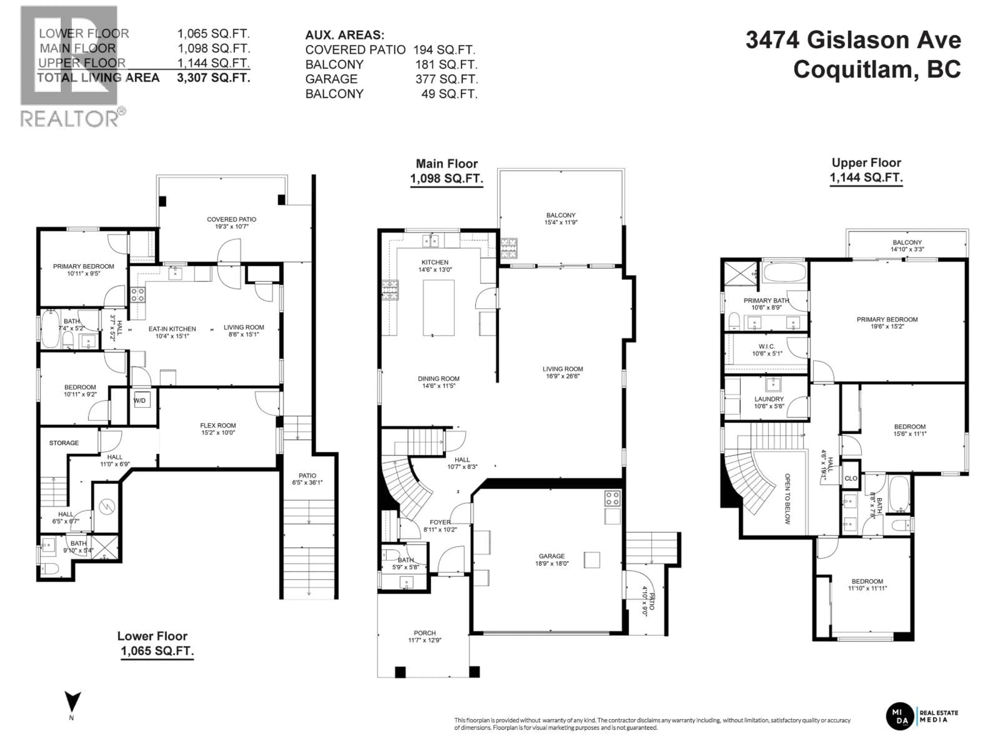 Floor plan for 3474 GISLASON AVENUE, Coquitlam British Columbia V3B3H7