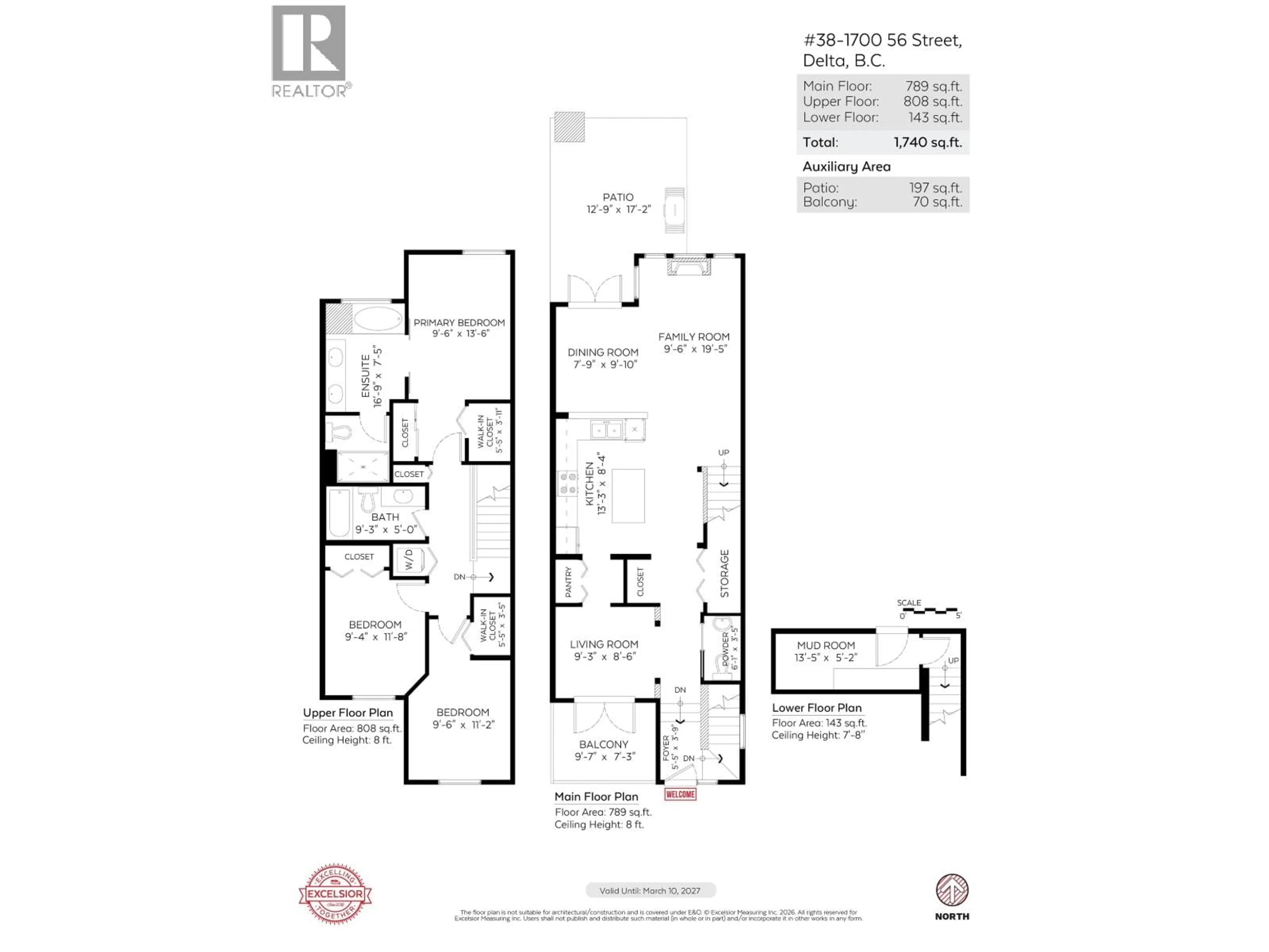 Floor plan for 38 - 1700 56 STREET, Delta British Columbia V4L2N4