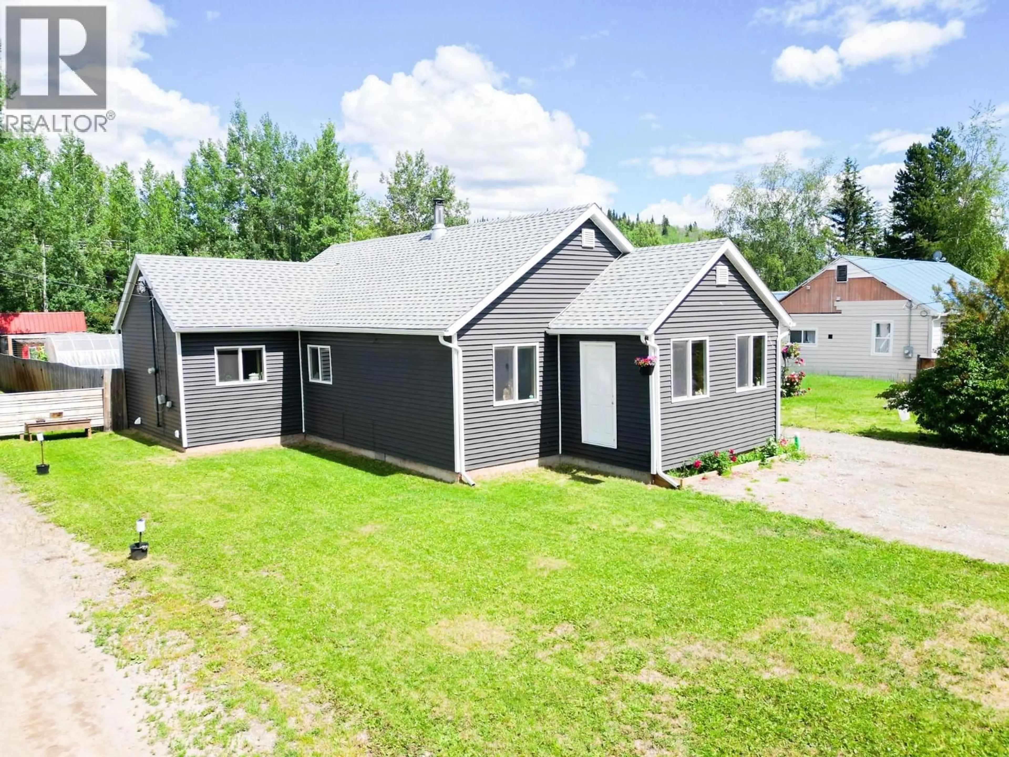 A pic from outside/outdoor area/front of a property/back of a property/a pic from drone, street for 217 PIONEER WAY, Burns Lake British Columbia V0J1E0