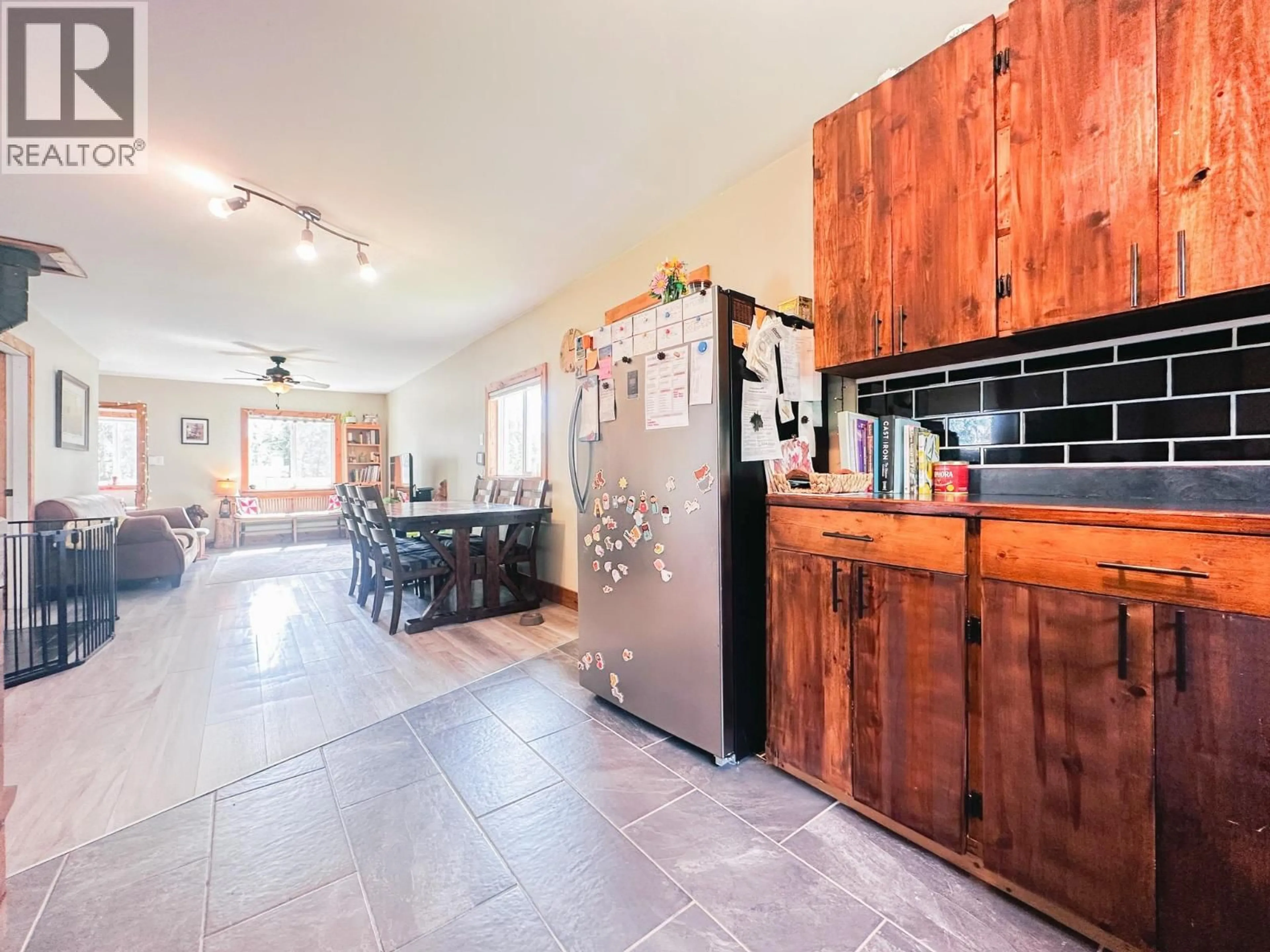 Open concept kitchen, ceramic/tile floor for 217 PIONEER WAY, Burns Lake British Columbia V0J1E0