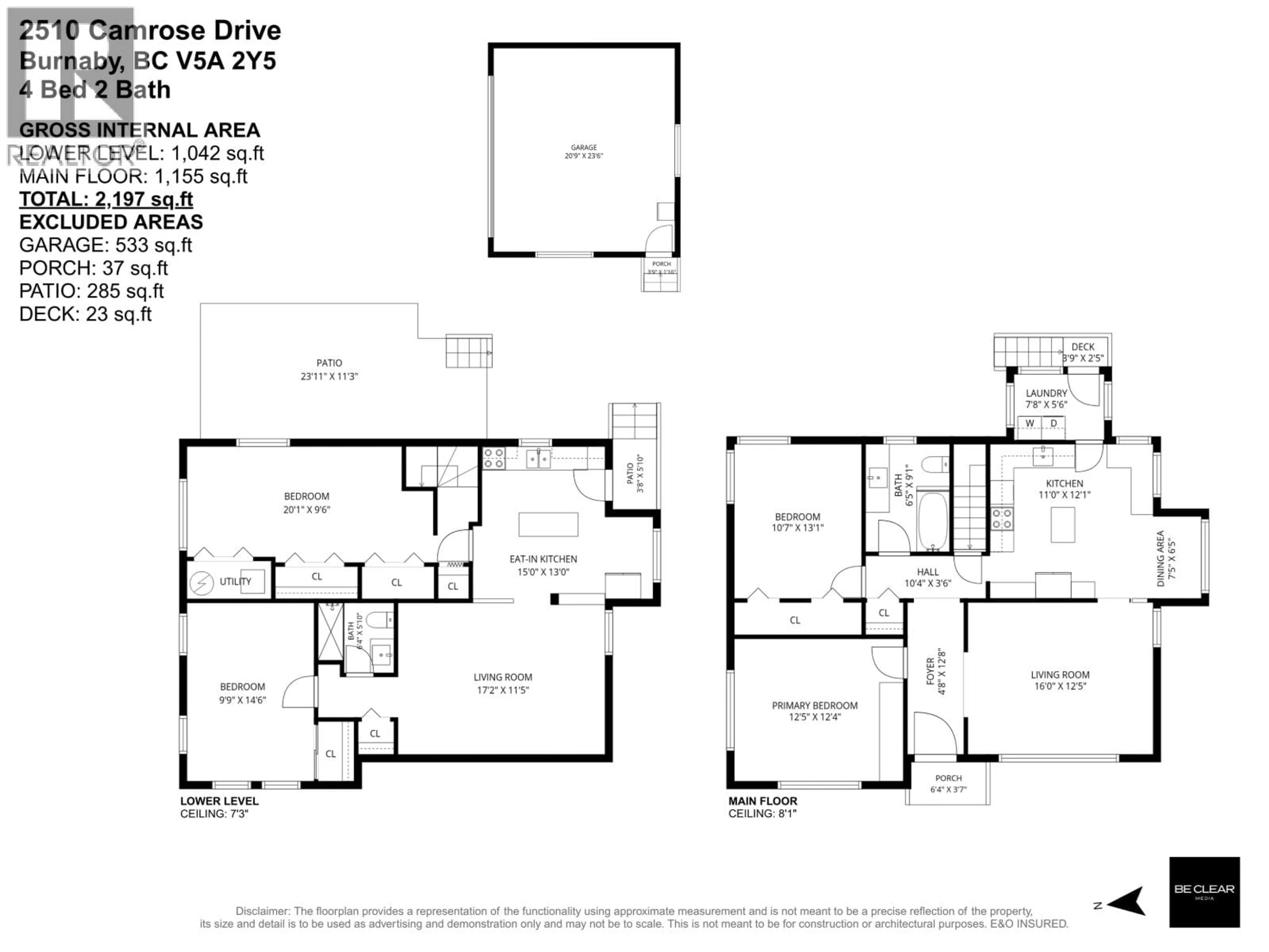 Floor plan for 2510 CAMROSE DRIVE, Burnaby British Columbia V5A2Y5