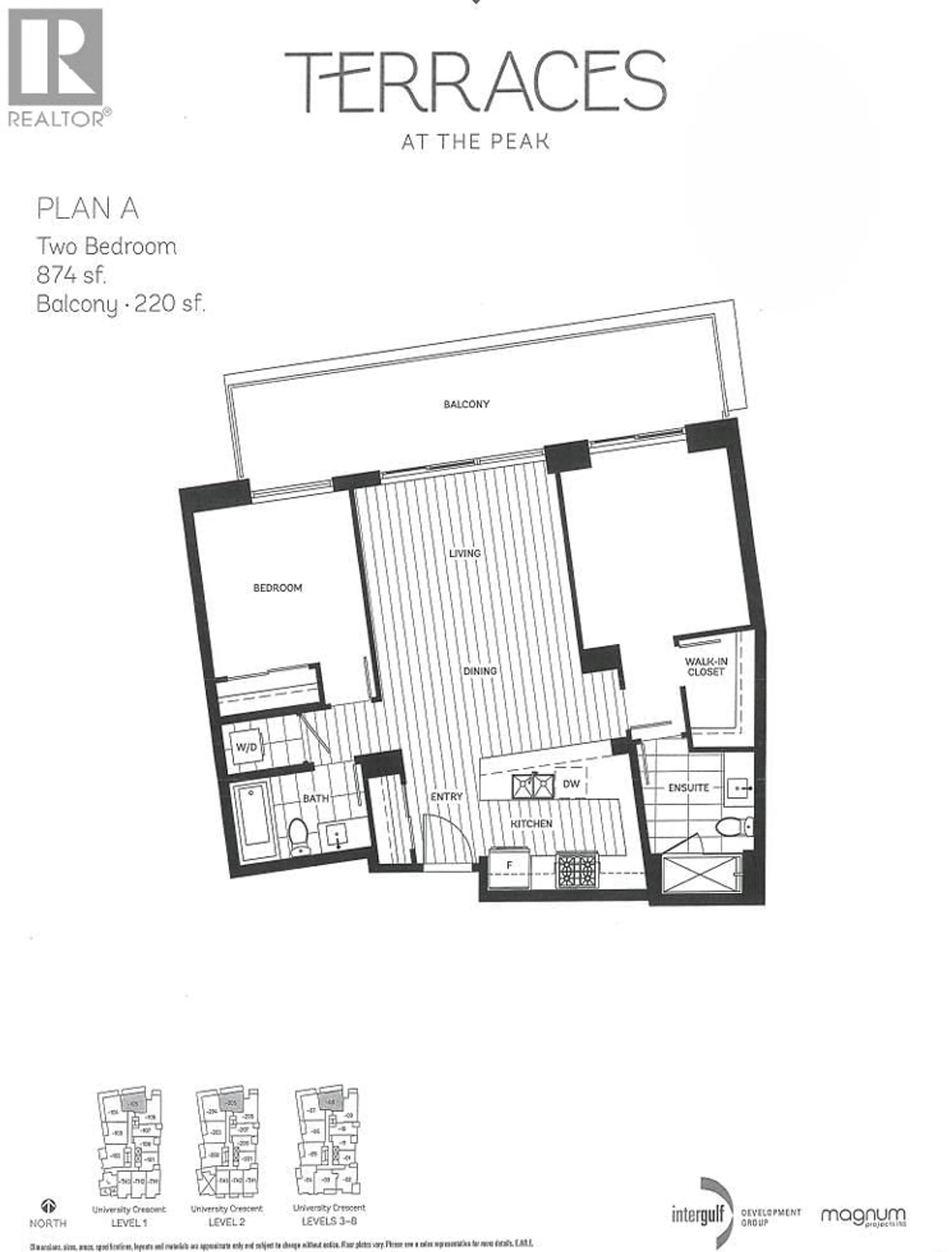 Floor plan for 105 - 8940 UNIVERSITY CRESCENT, Burnaby British Columbia V5A0E7