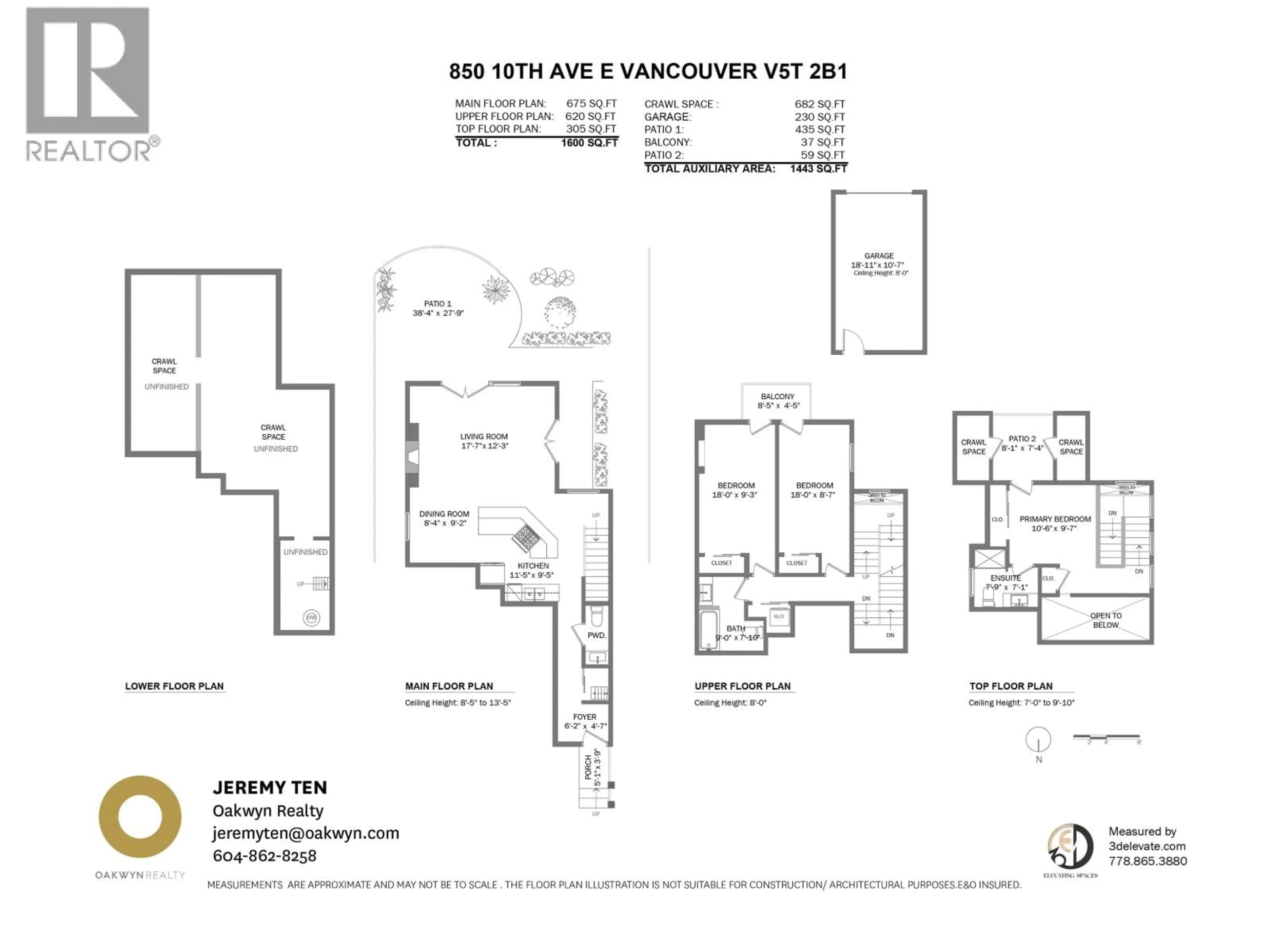 Floor plan for 850 10TH AVENUE, Vancouver British Columbia V5T2B1