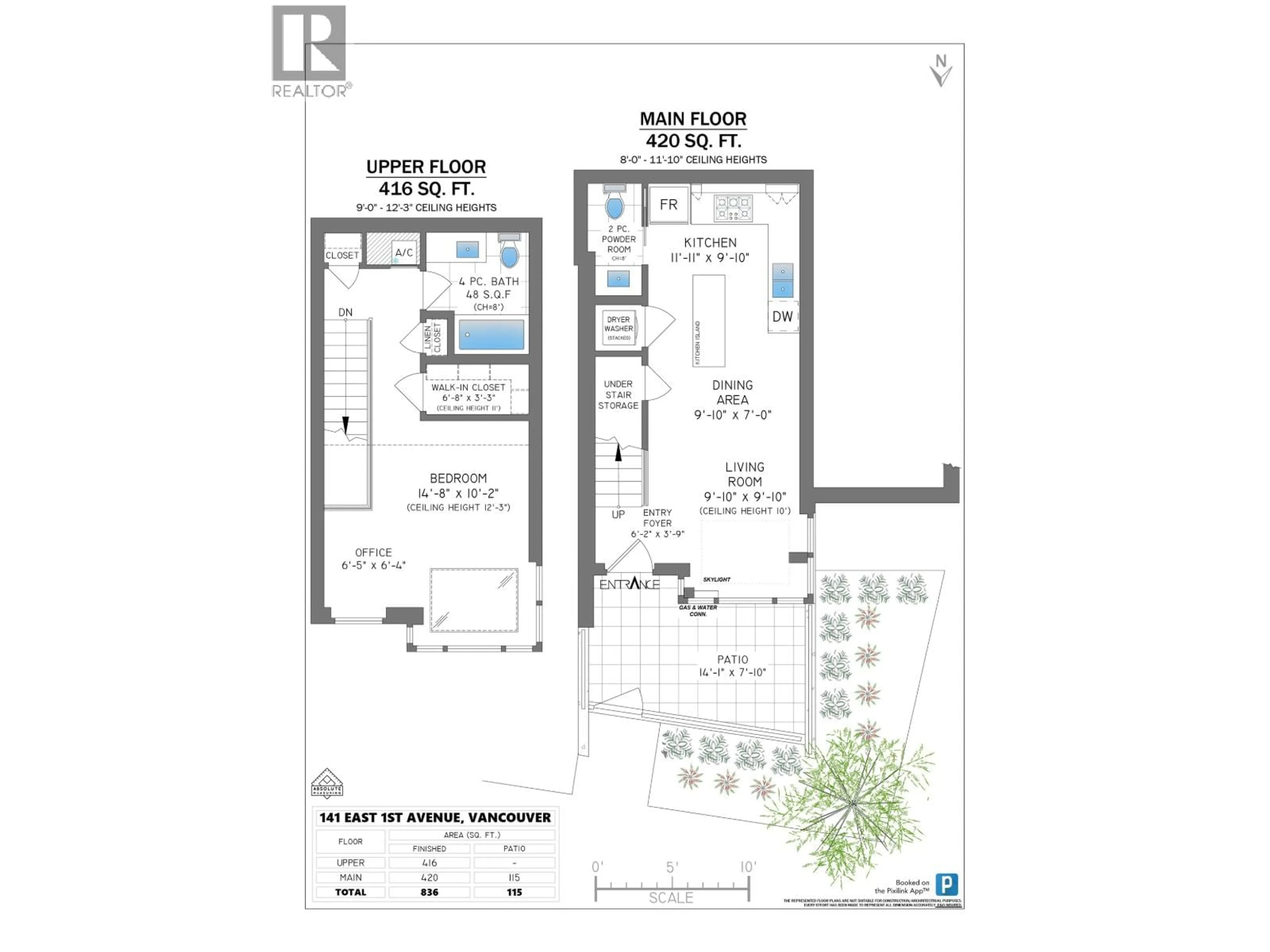 Floor plan for 141 1ST AVENUE, Vancouver British Columbia V6A0E8