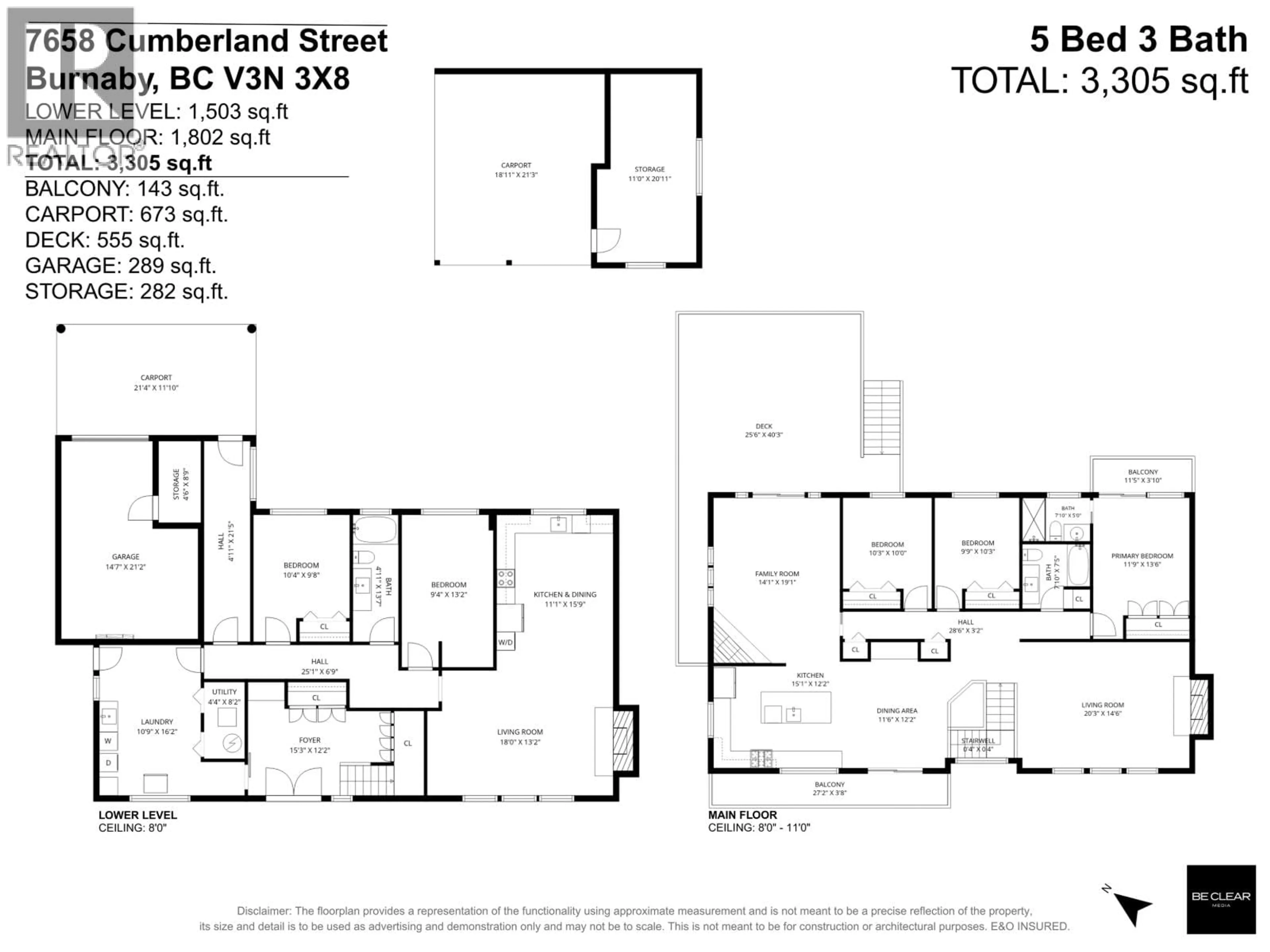 Floor plan for 7658 CUMBERLAND STREET, Burnaby British Columbia V3N3X8