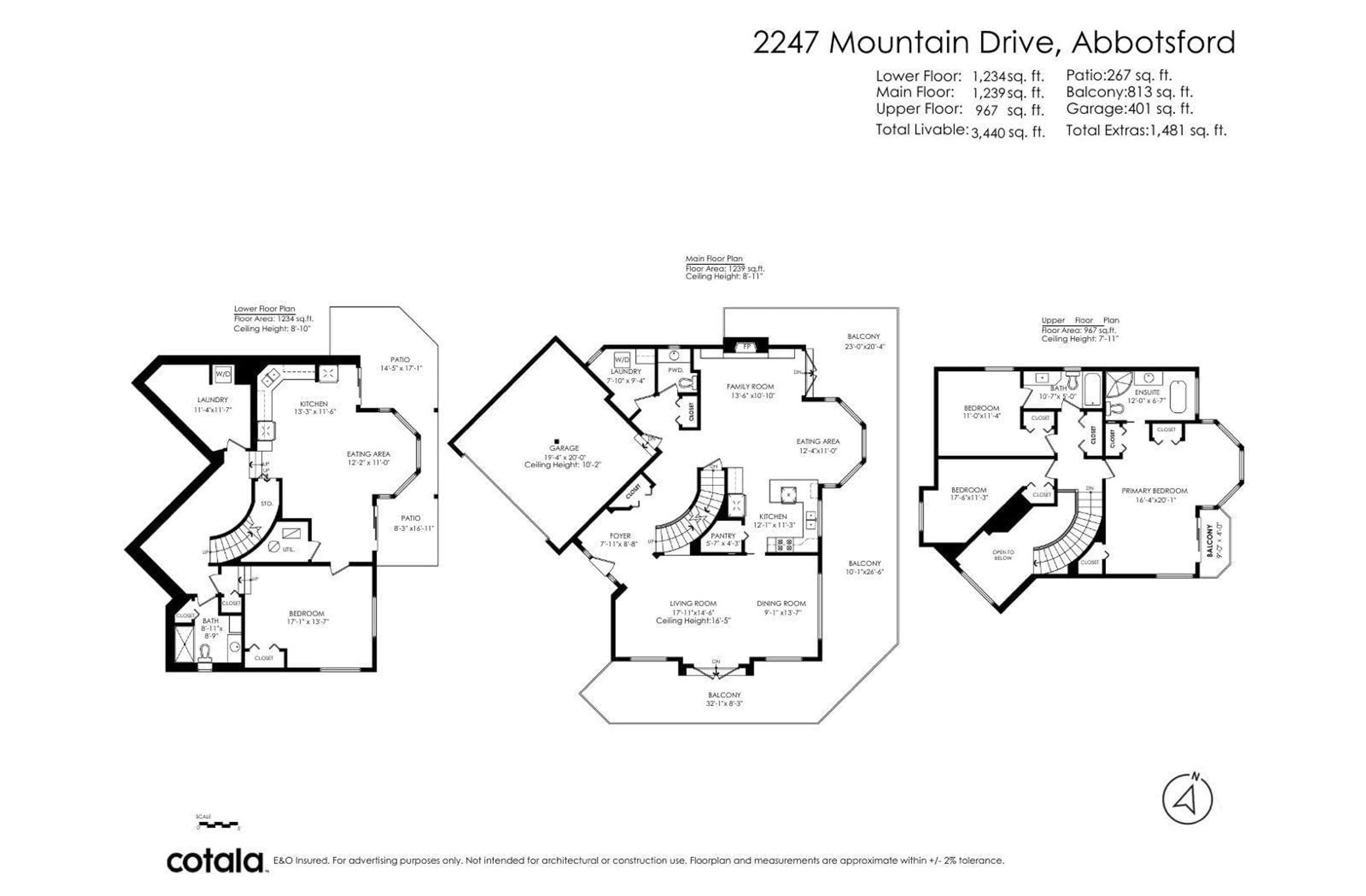 Floor plan for 2247 MOUNTAIN DRIVE, Abbotsford British Columbia V3G1E4