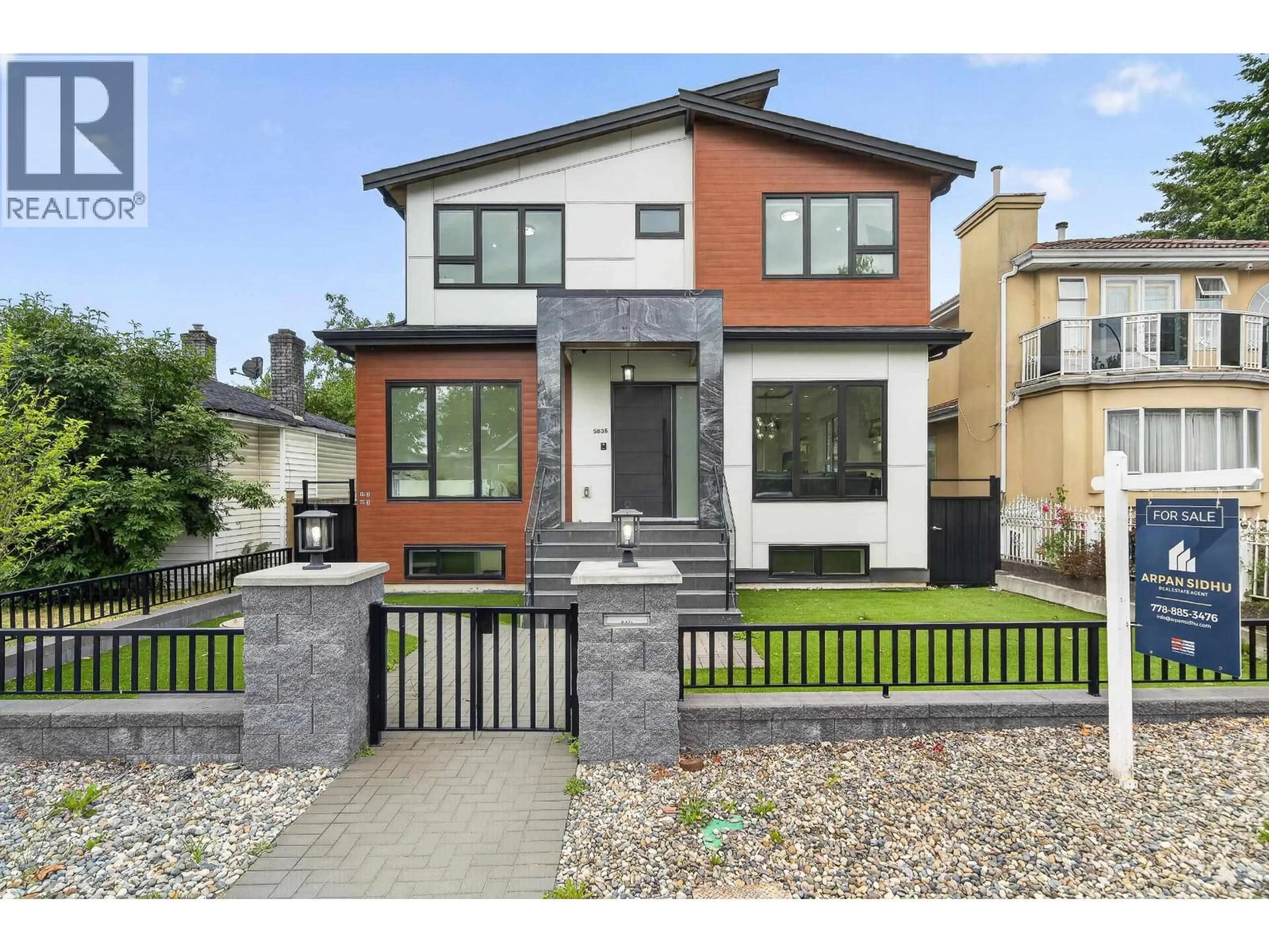Home with brick exterior material, street for 5835 CLARENDON STREET, Vancouver British Columbia V5R3K4