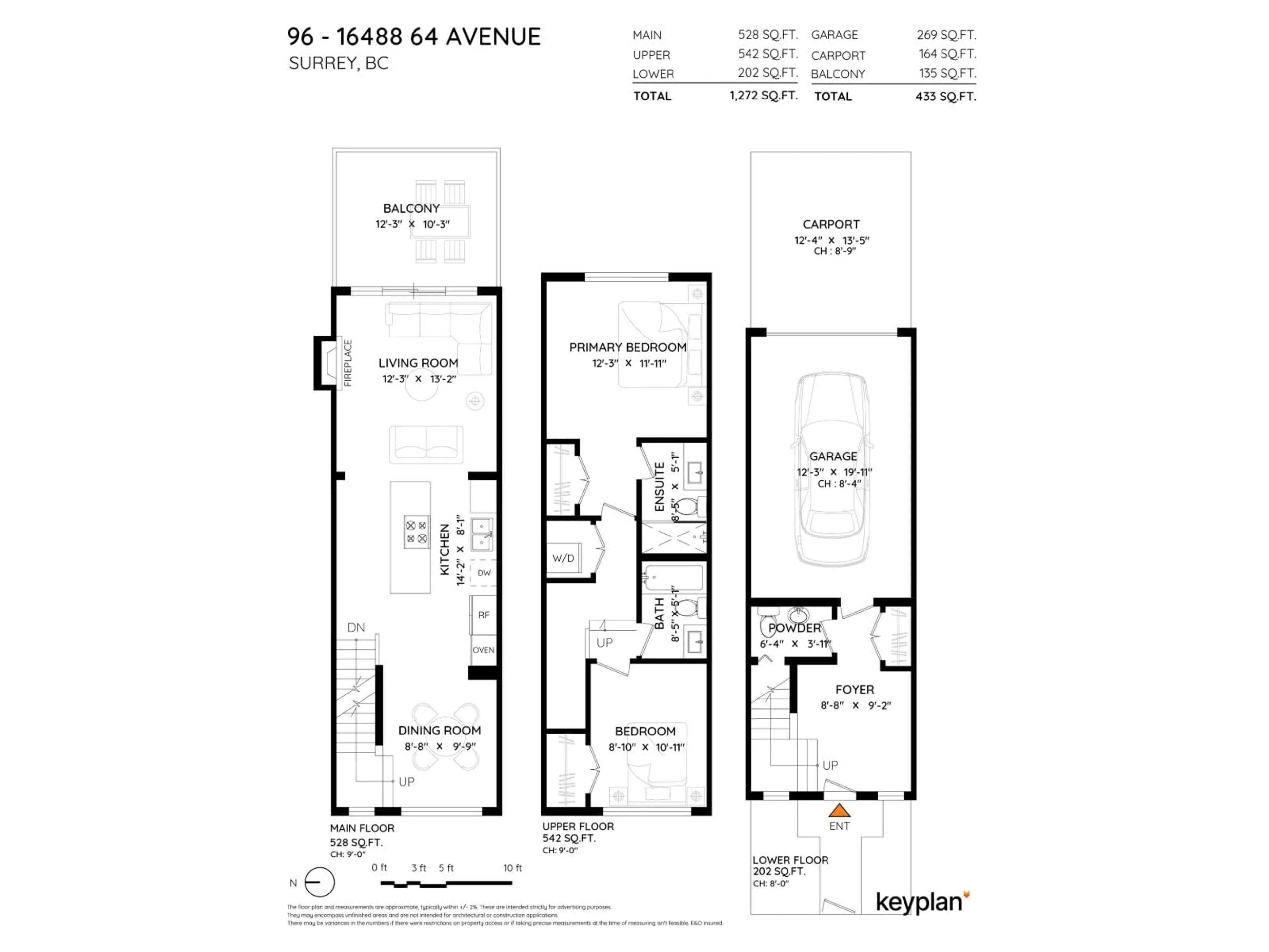 Floor plan for 96 - 16488 64 AVENUE, Surrey British Columbia V3S6X6