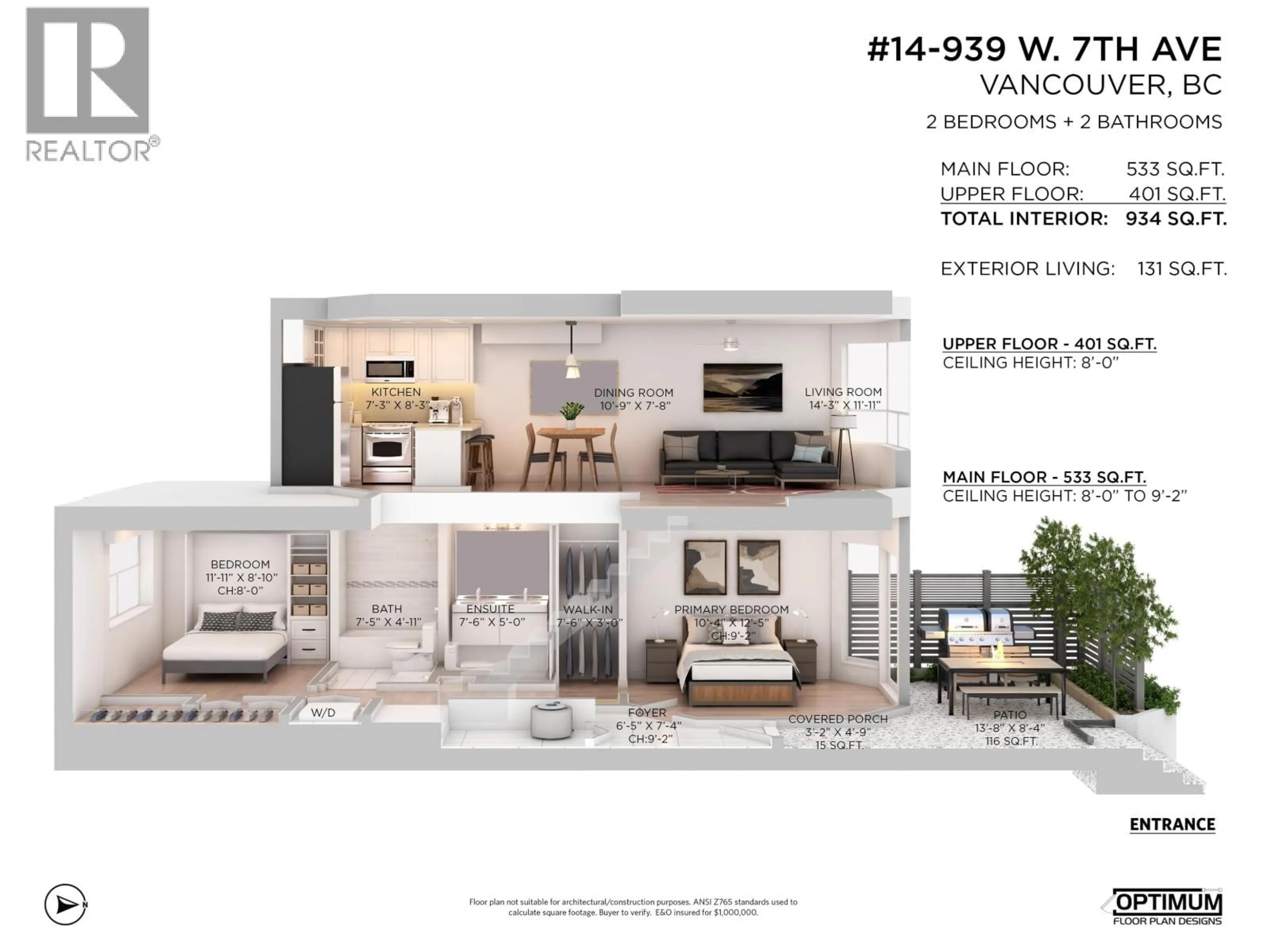 Floor plan for 14 - 939 7TH AVENUE, Vancouver British Columbia V5Z1C4