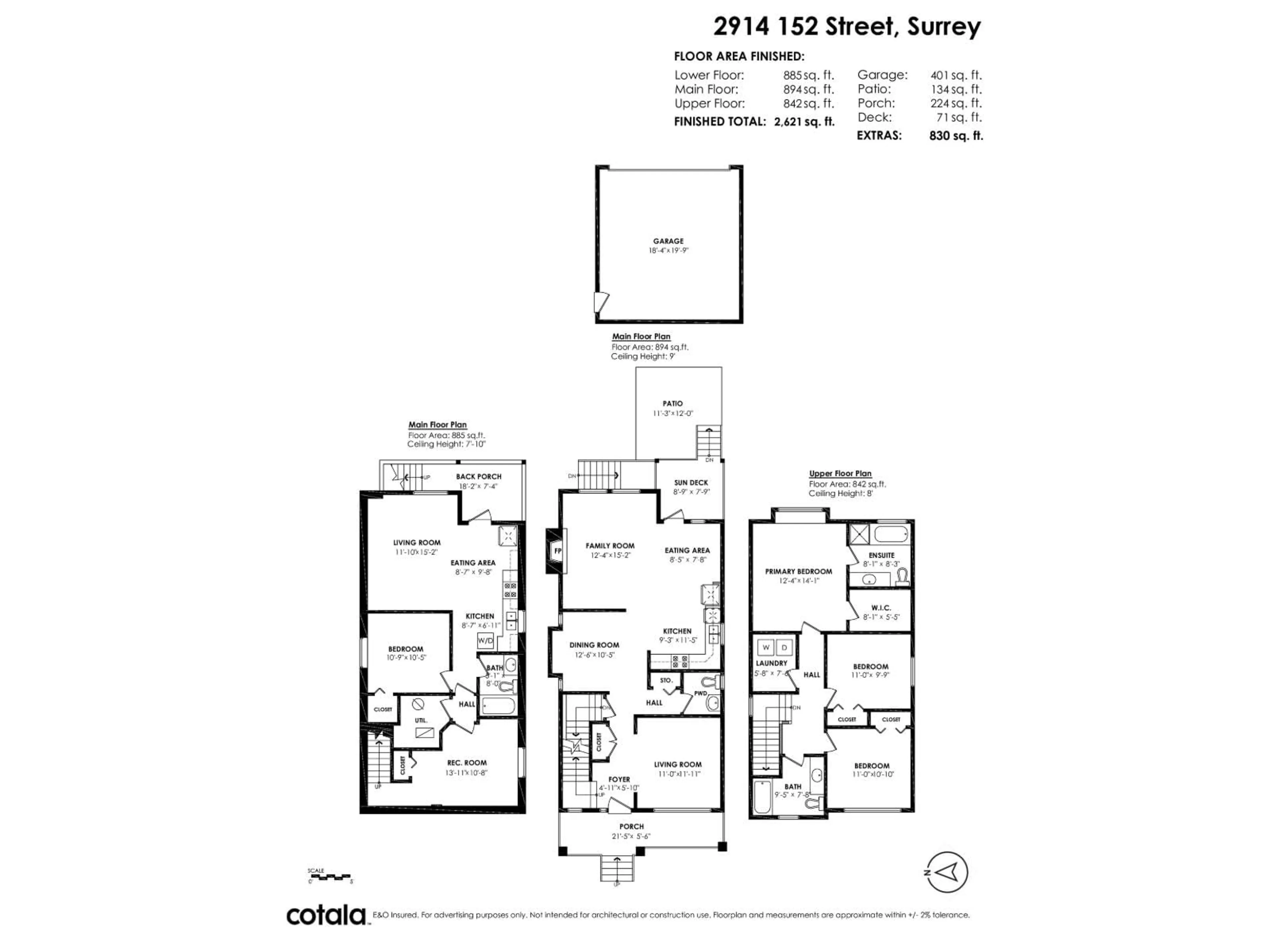 Floor plan for 2914 152 STREET, Surrey British Columbia V4P3K4