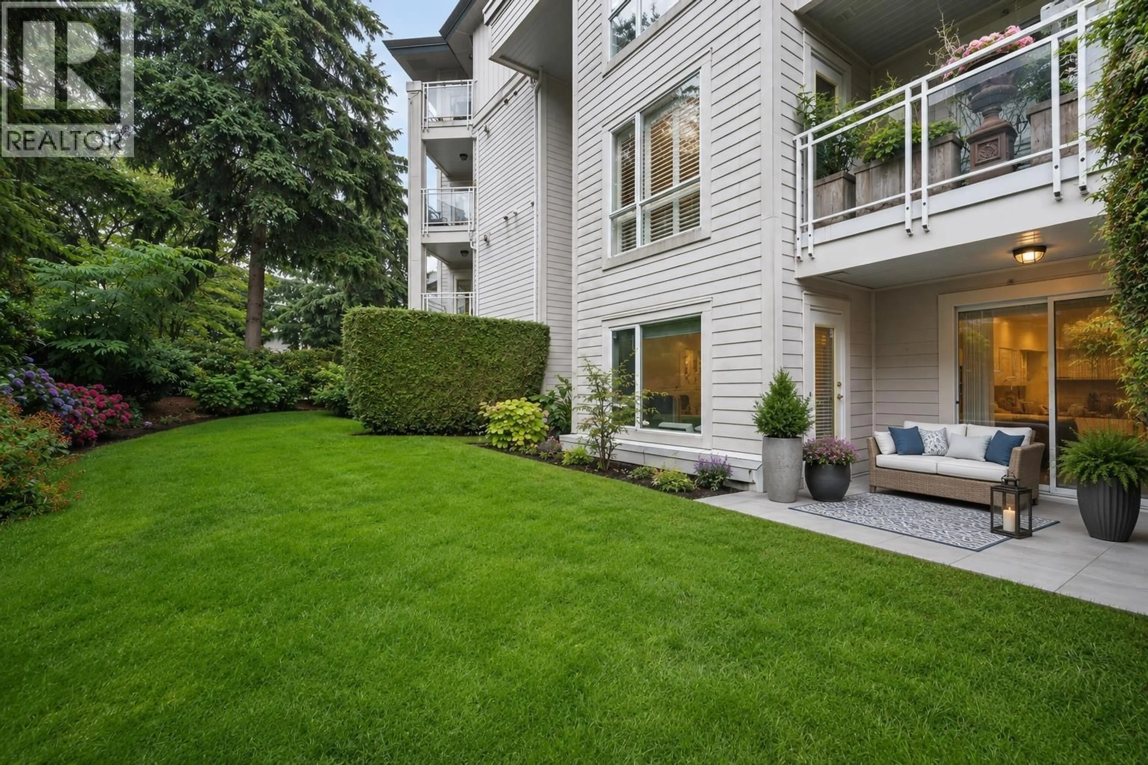 Patio, street for 208 - 3608 DEERCREST DRIVE, North Vancouver British Columbia V7G2S8