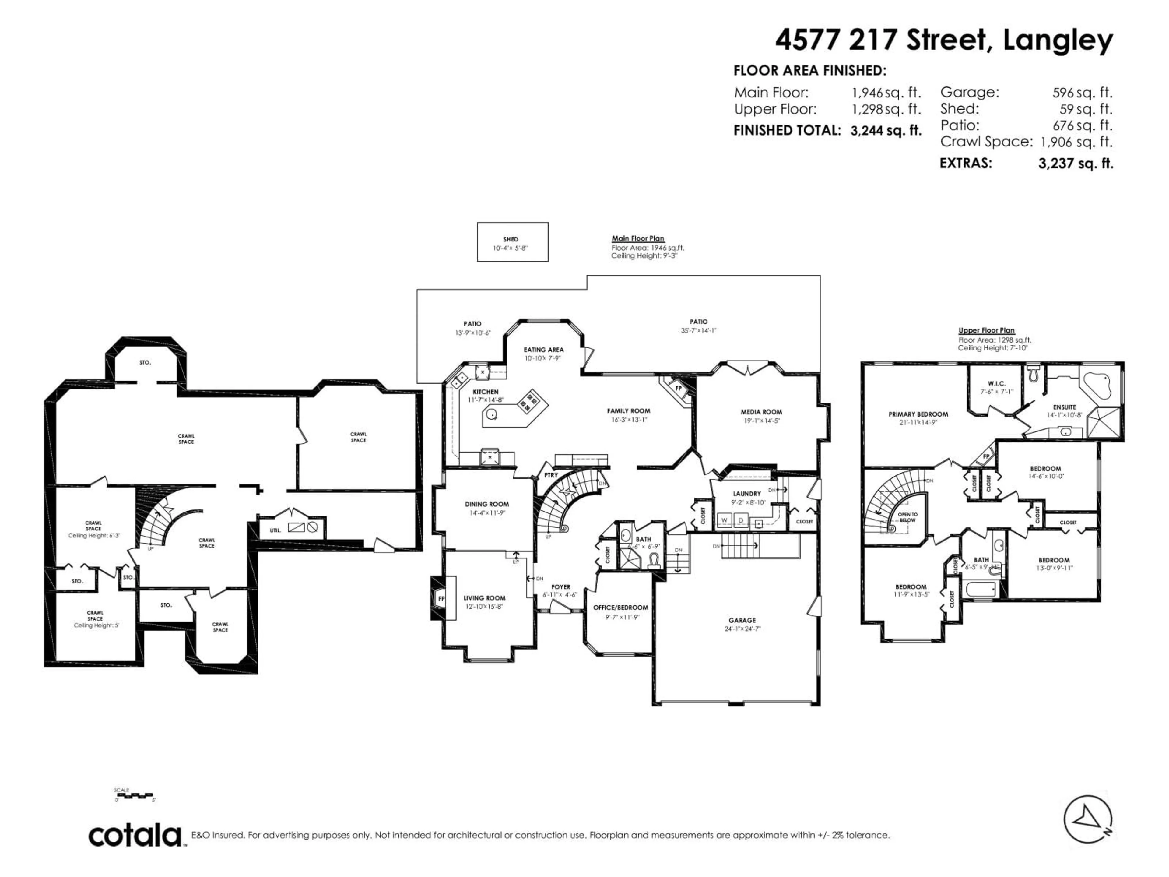 Floor plan for 4577 217 STREET, Langley British Columbia V3A9B7