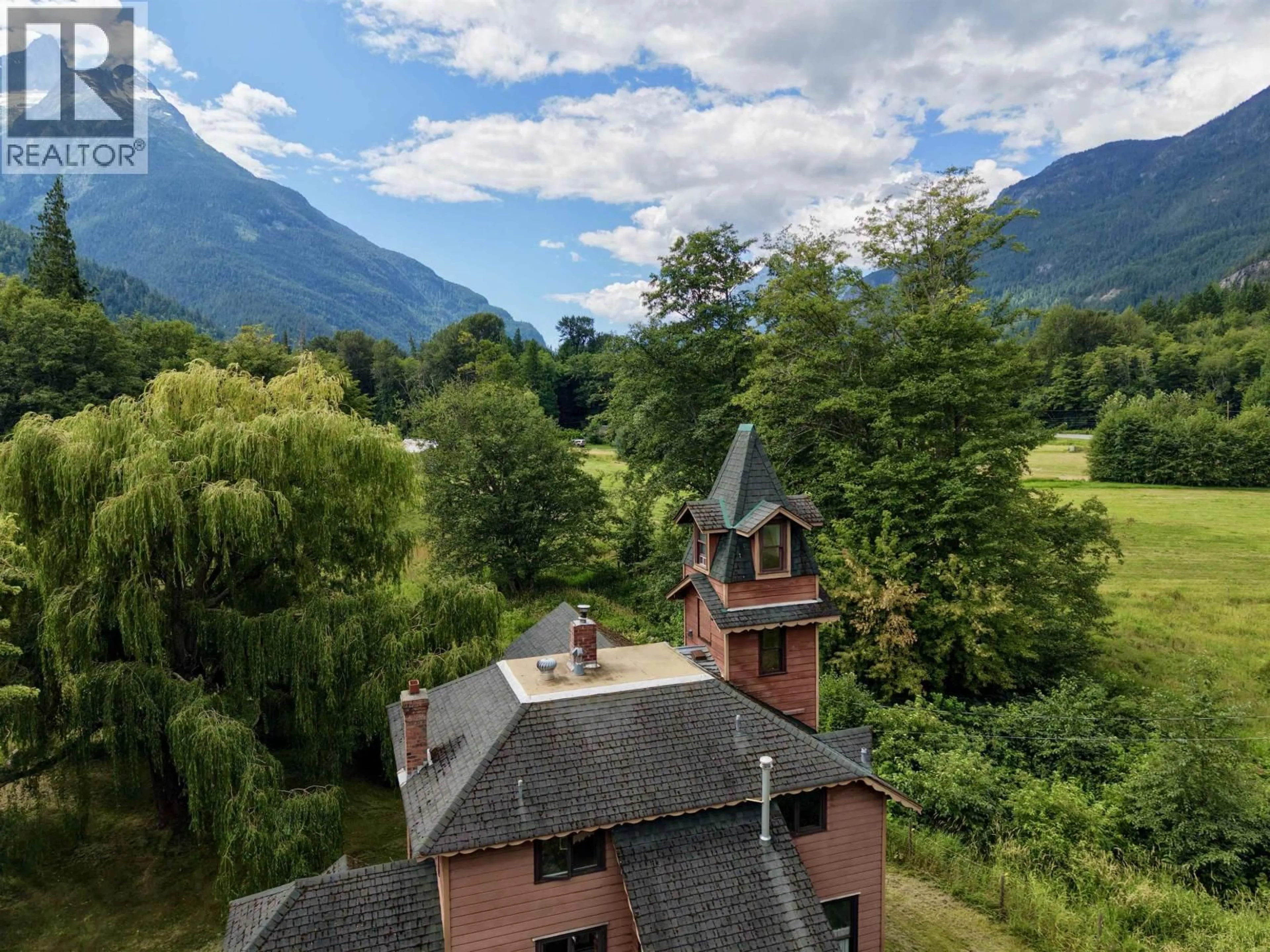 A pic from outside/outdoor area/front of a property/back of a property/a pic from drone, mountain view for 4233 MACKENZIE 20 HIGHWAY, Bella Coola British Columbia V0T1H0