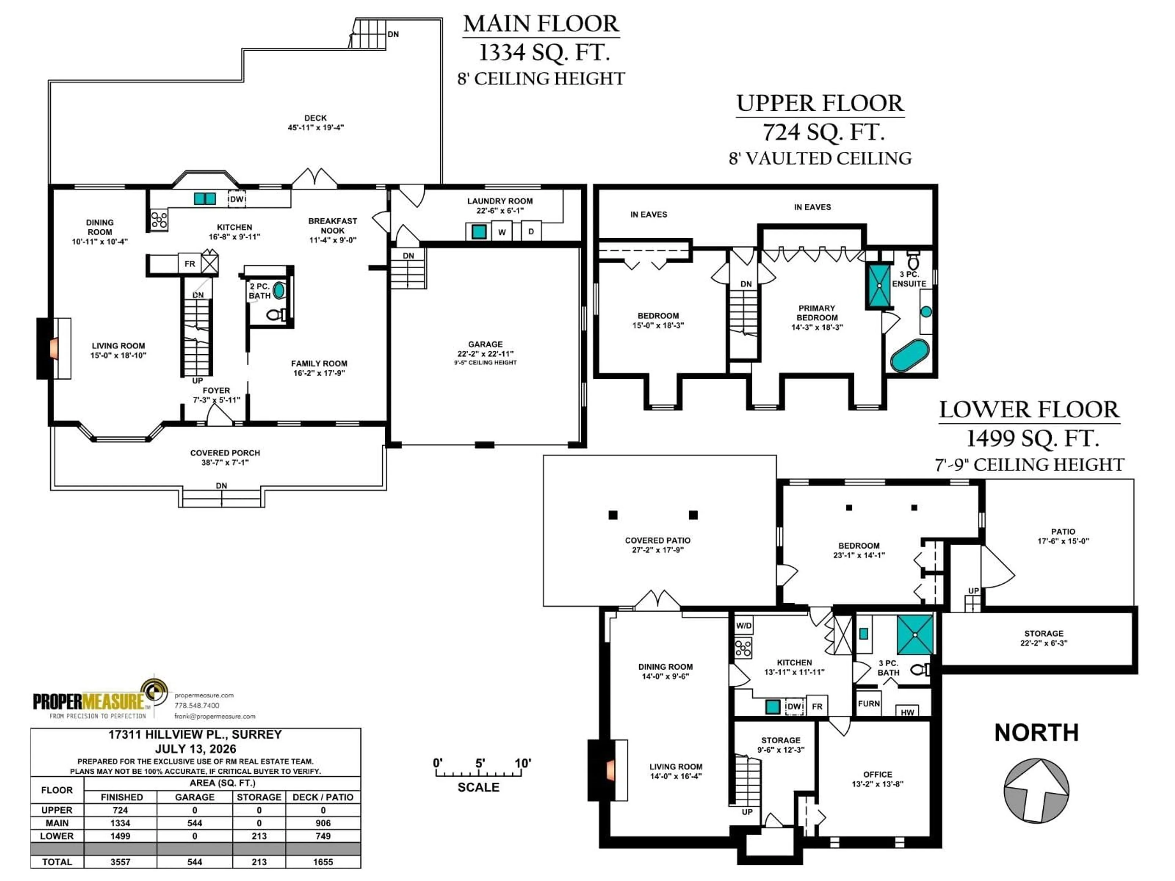 Floor plan for 17311 HILLVIEW PLACE, Surrey British Columbia V3Z0C3