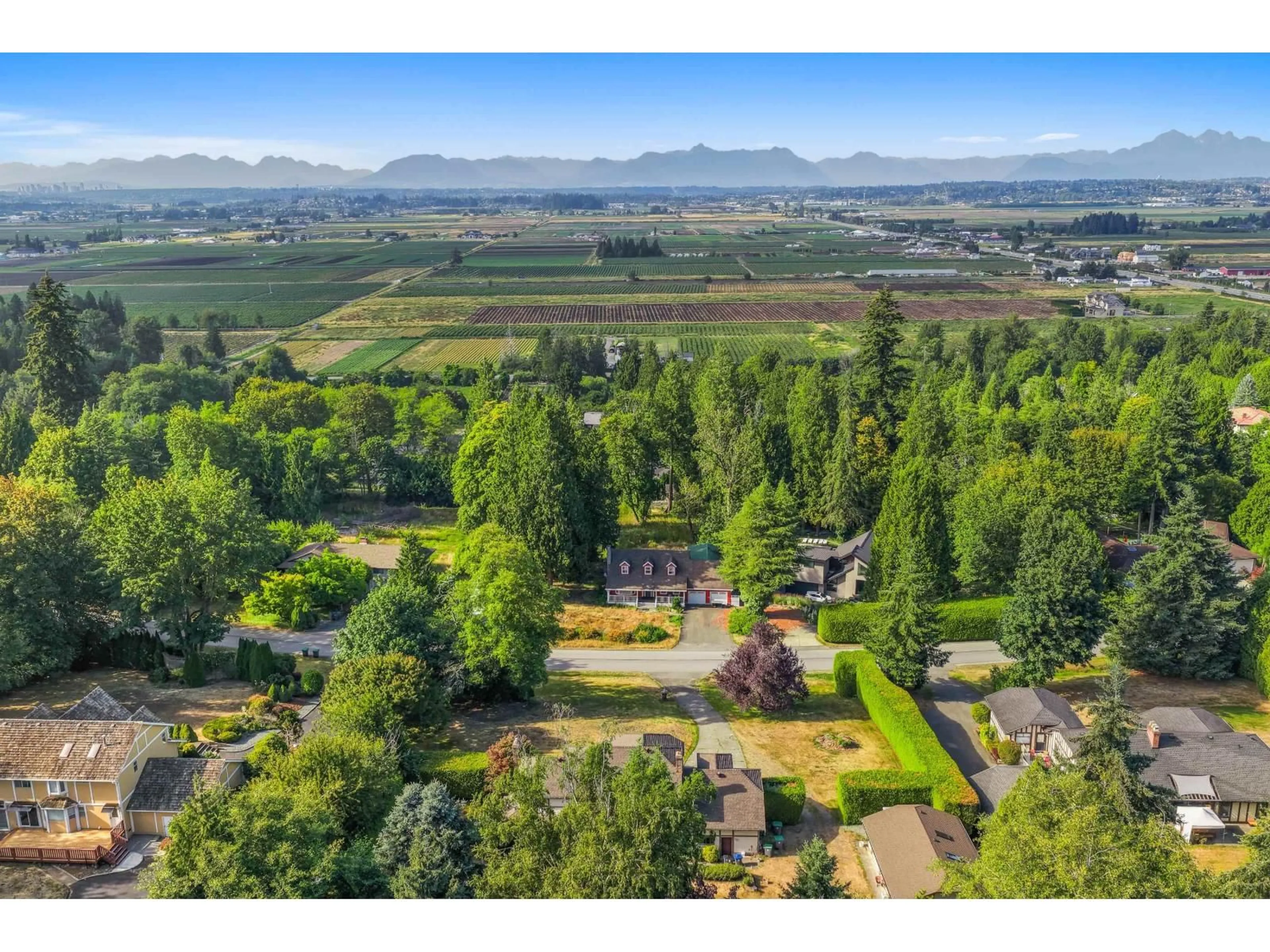 A pic from outside/outdoor area/front of a property/back of a property/a pic from drone, mountain view for 17311 HILLVIEW PLACE, Surrey British Columbia V3Z0C3