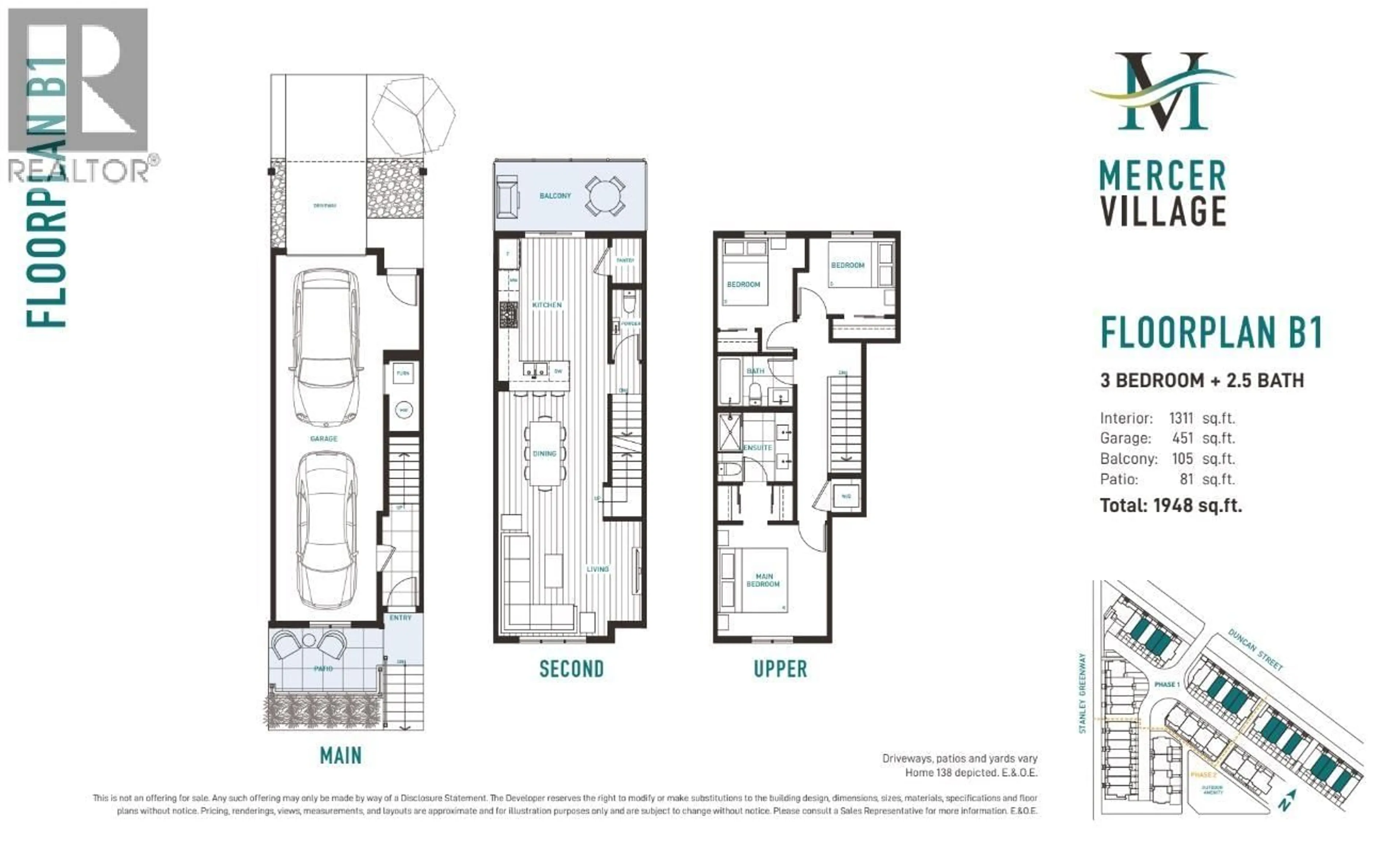 Floor plan for 137 - 388 DUNCAN STREET, New Westminster British Columbia V3M0P9